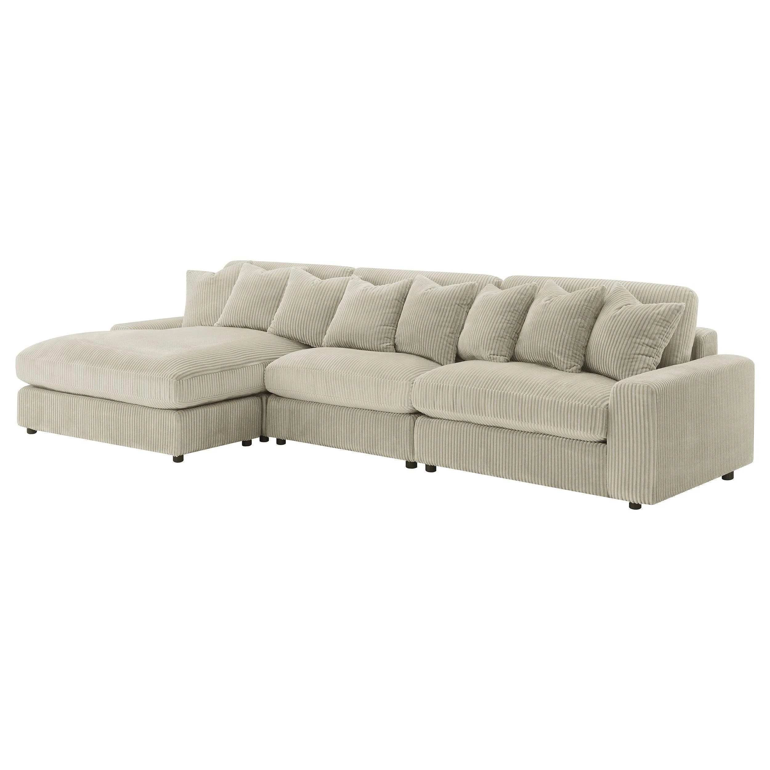 Blaine Upholstered Reversible Chaise Sectional Sofa Sand - Image 3