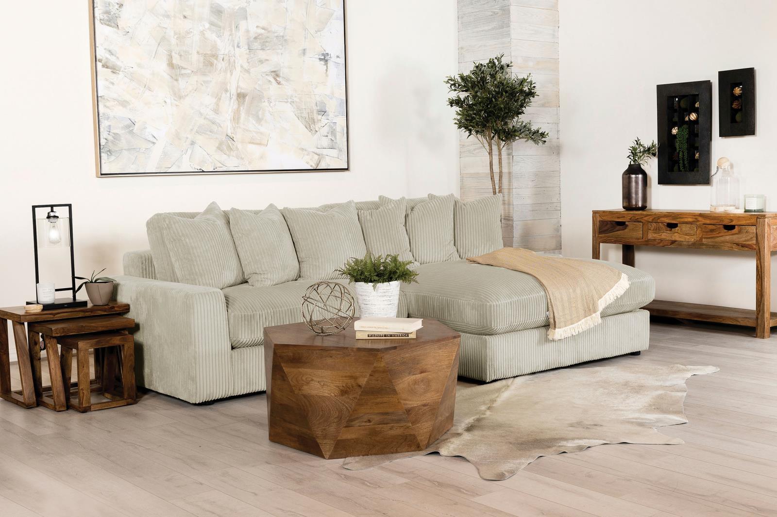 Blaine Upholstered Reversible Sectional Sofa Sand - Image 2