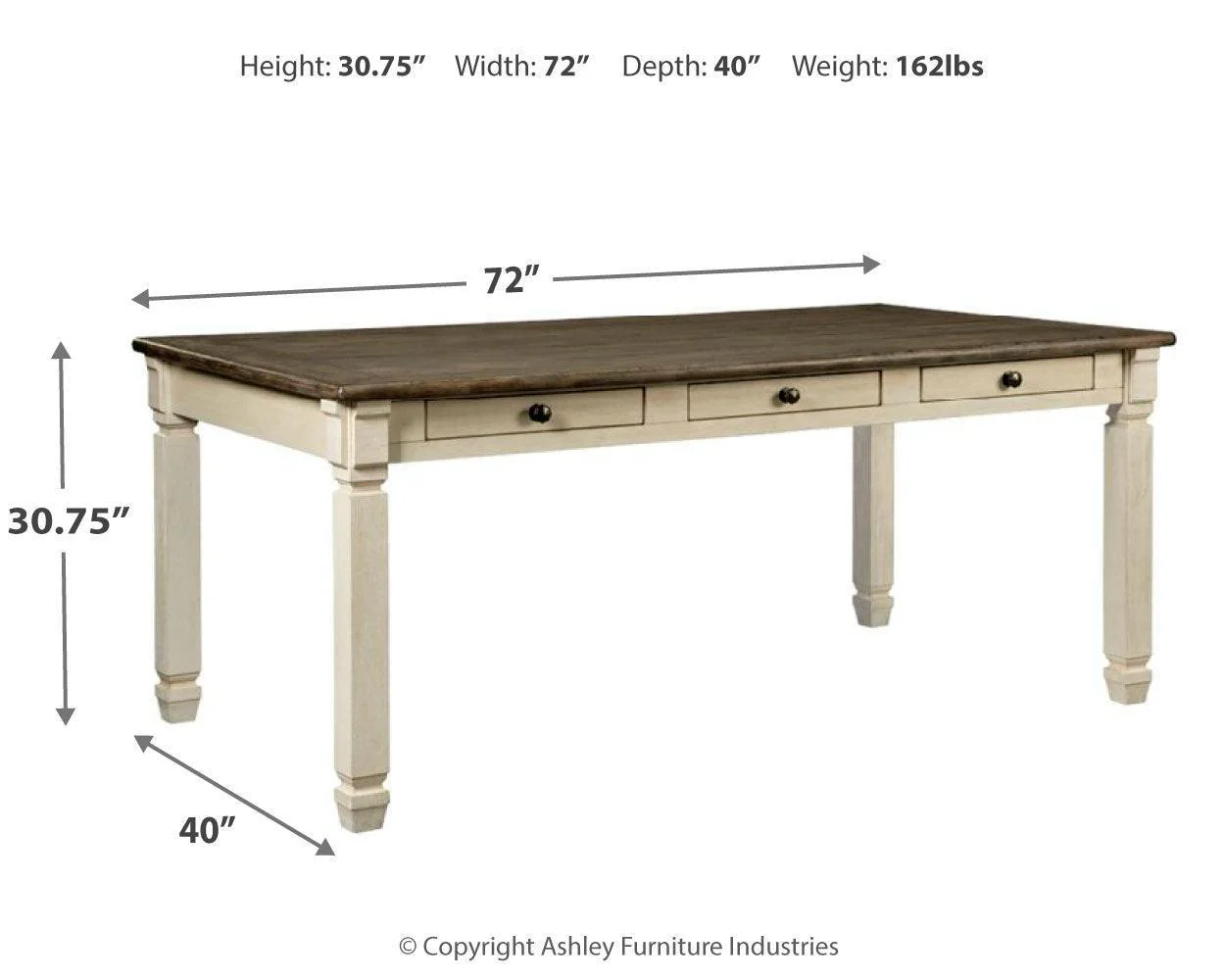 Bolanburg Two-Tone Beige Rectangular Dining Room Set - Image 2