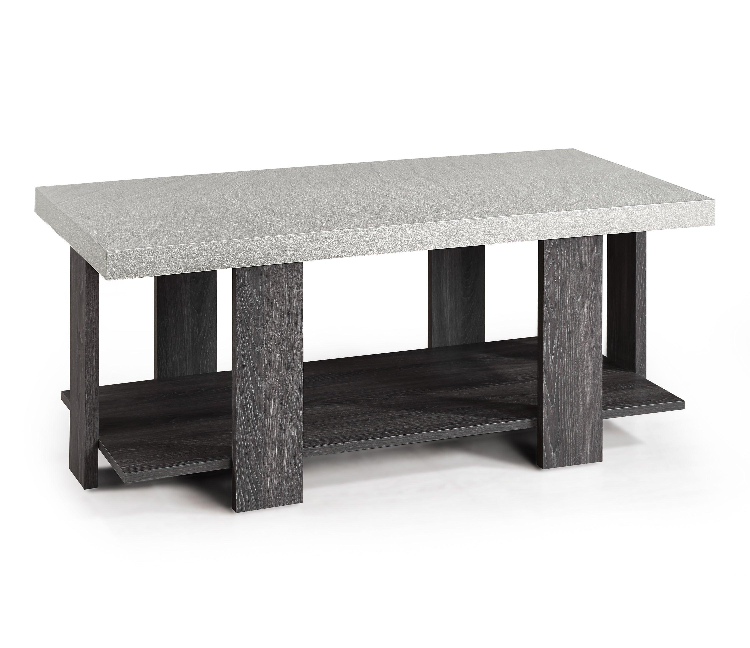 Boris White Gray Cocktail Coffee Table - Image 2