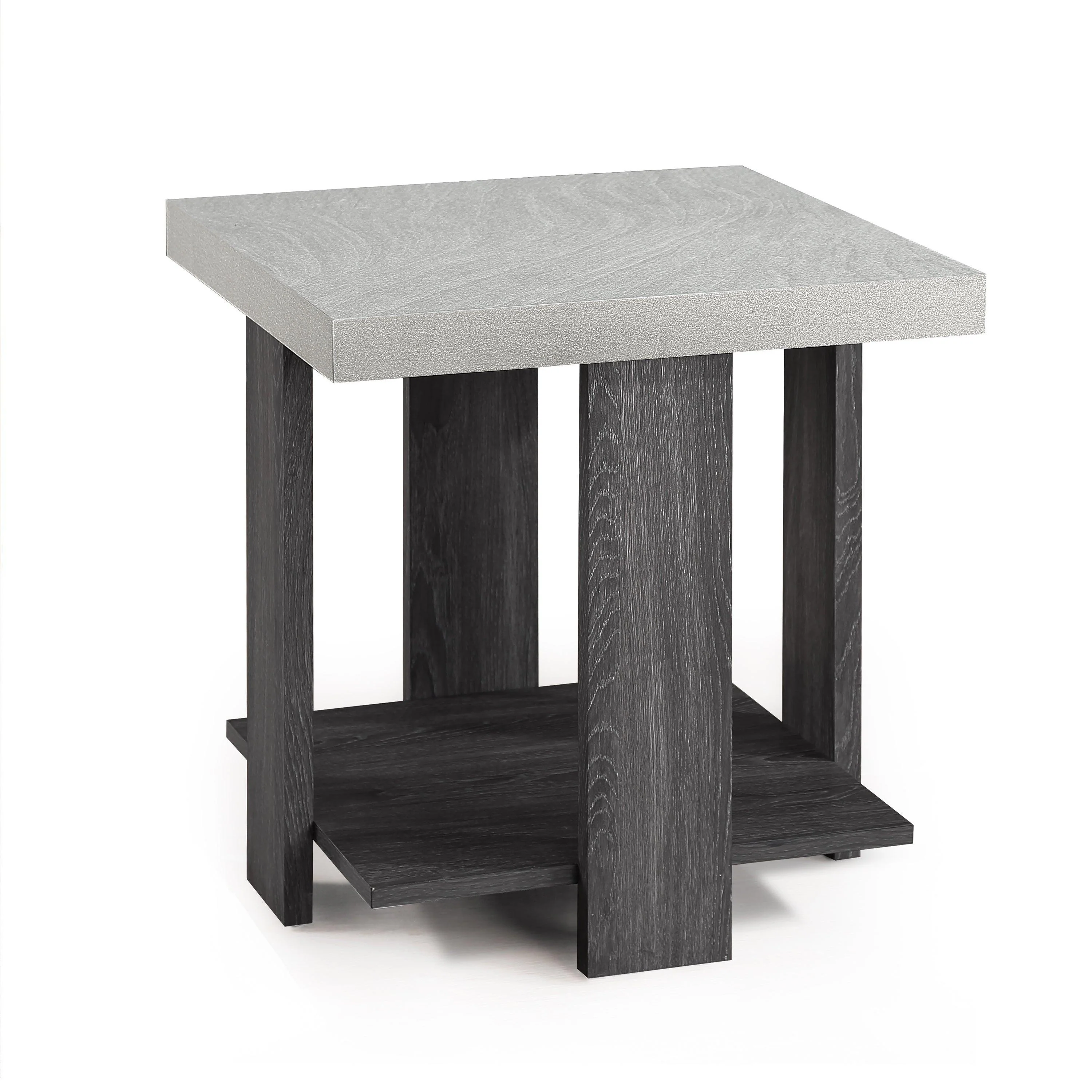 Boris White Gray Cocktail Coffee Table - Image 3