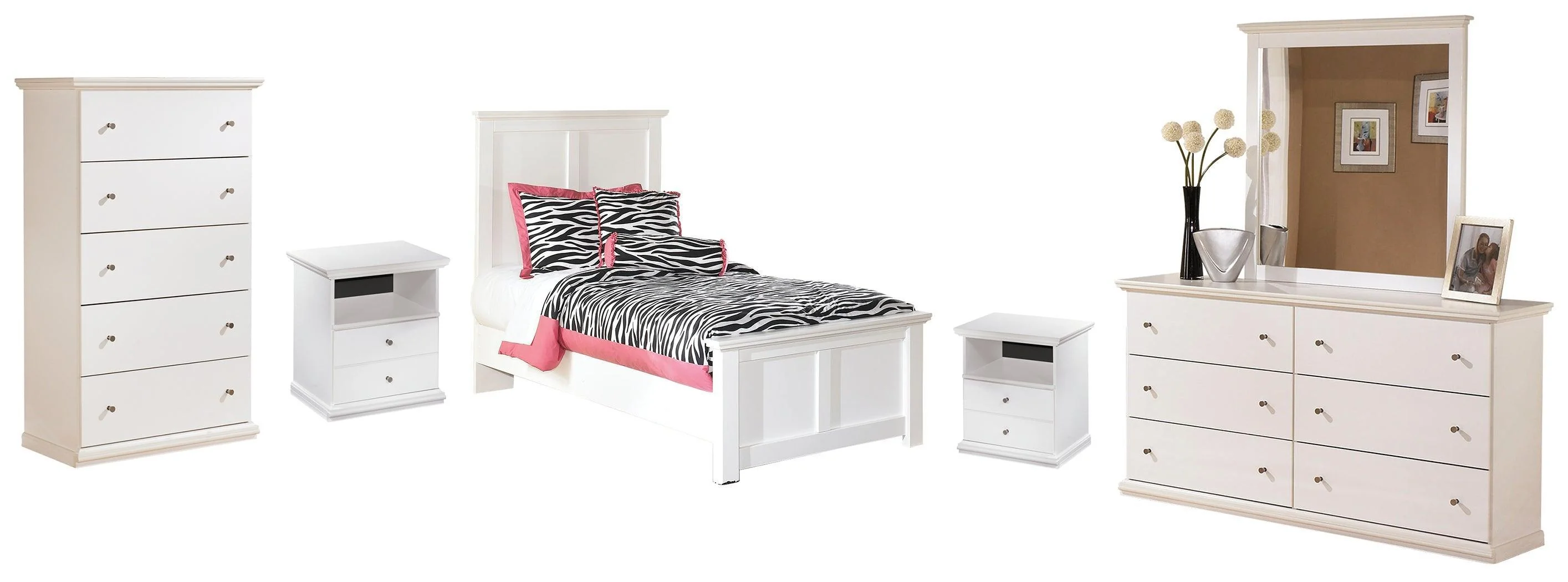 Bostwick Shoals White Panel Bedroom Set - Image 2