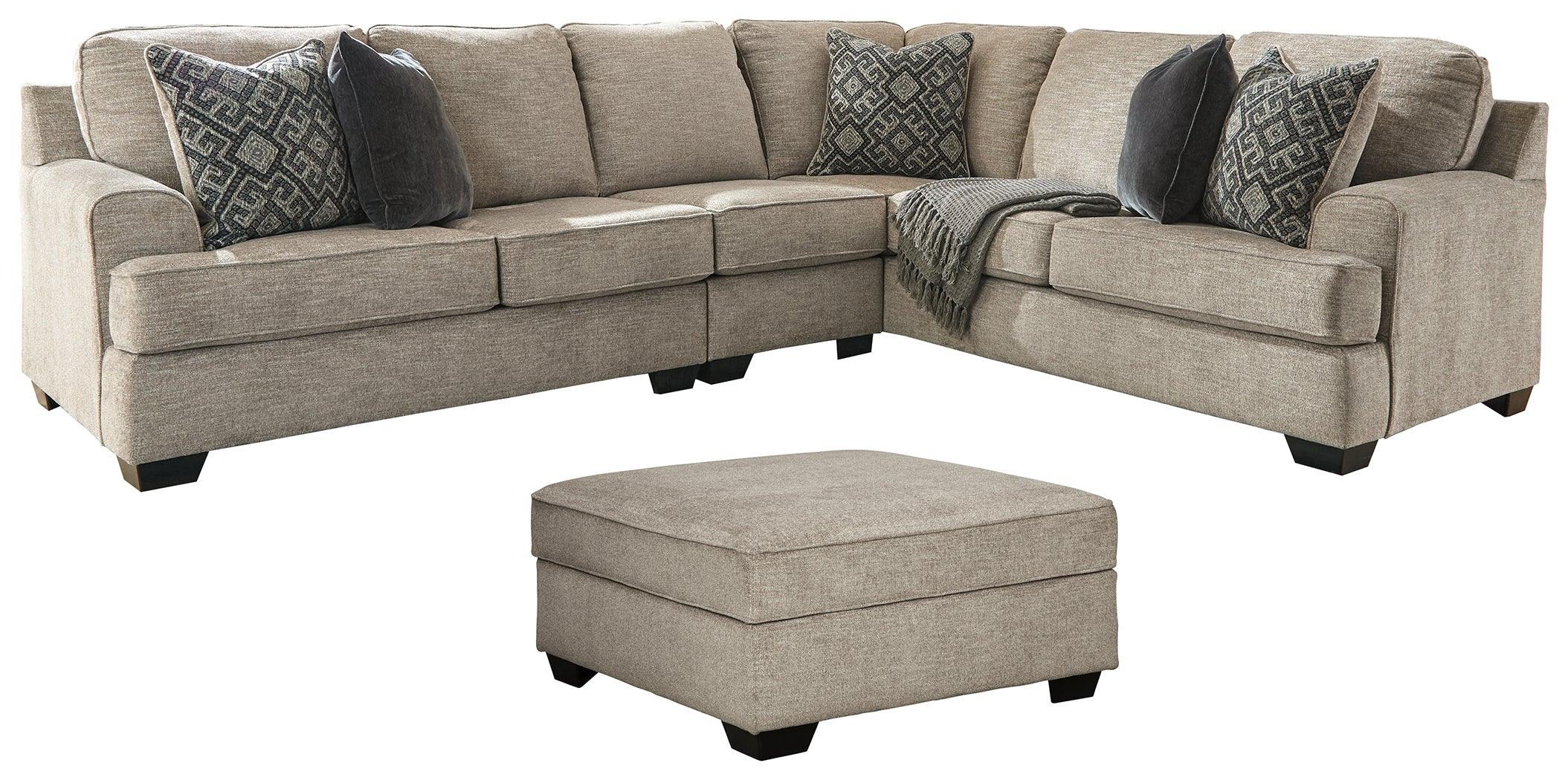 Bovarian Stone 3-Piece Sectional With Ottoman - Image 2