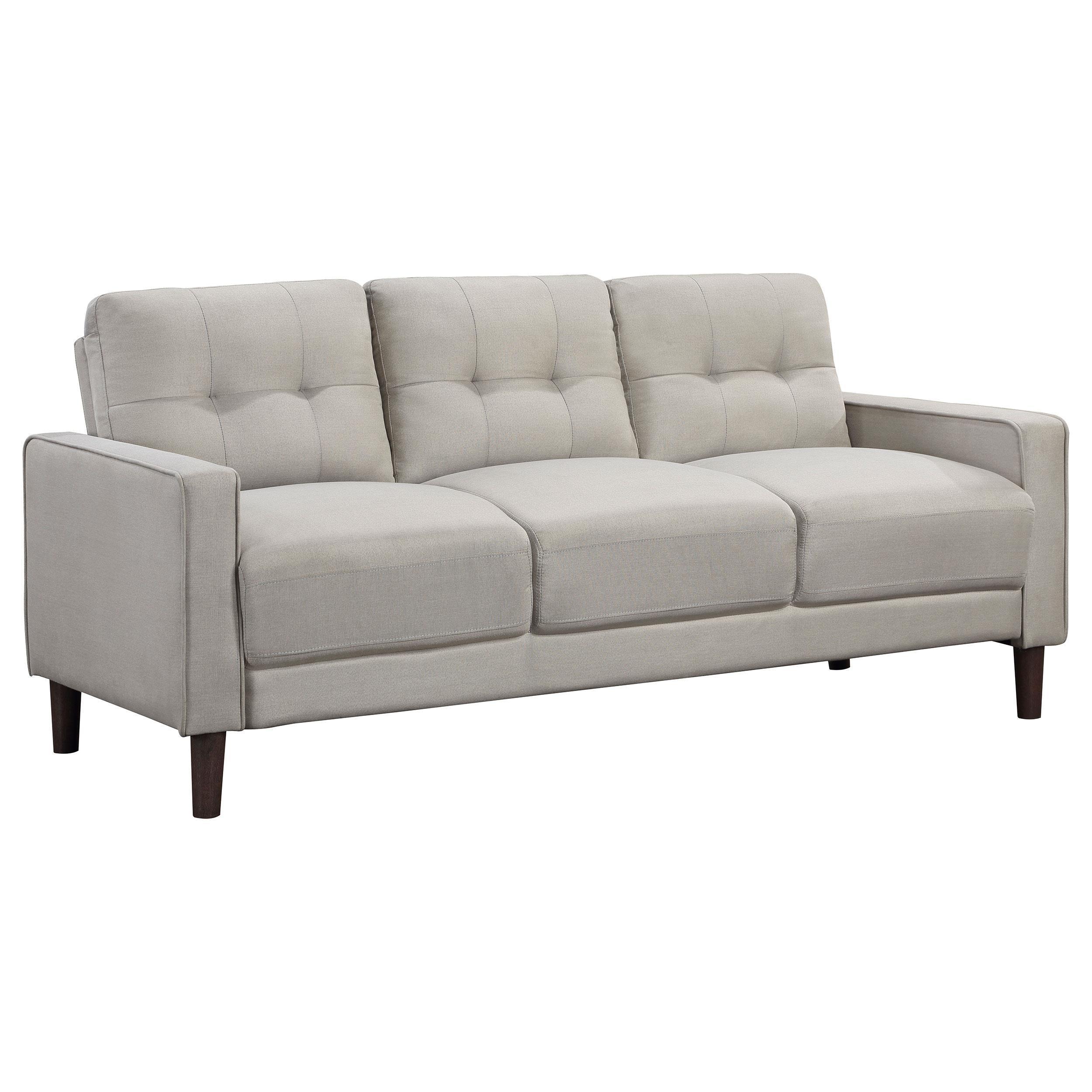 Bowen 2-Piece Upholstered Track Arm Tufted Sofa Set Beige - Image 2
