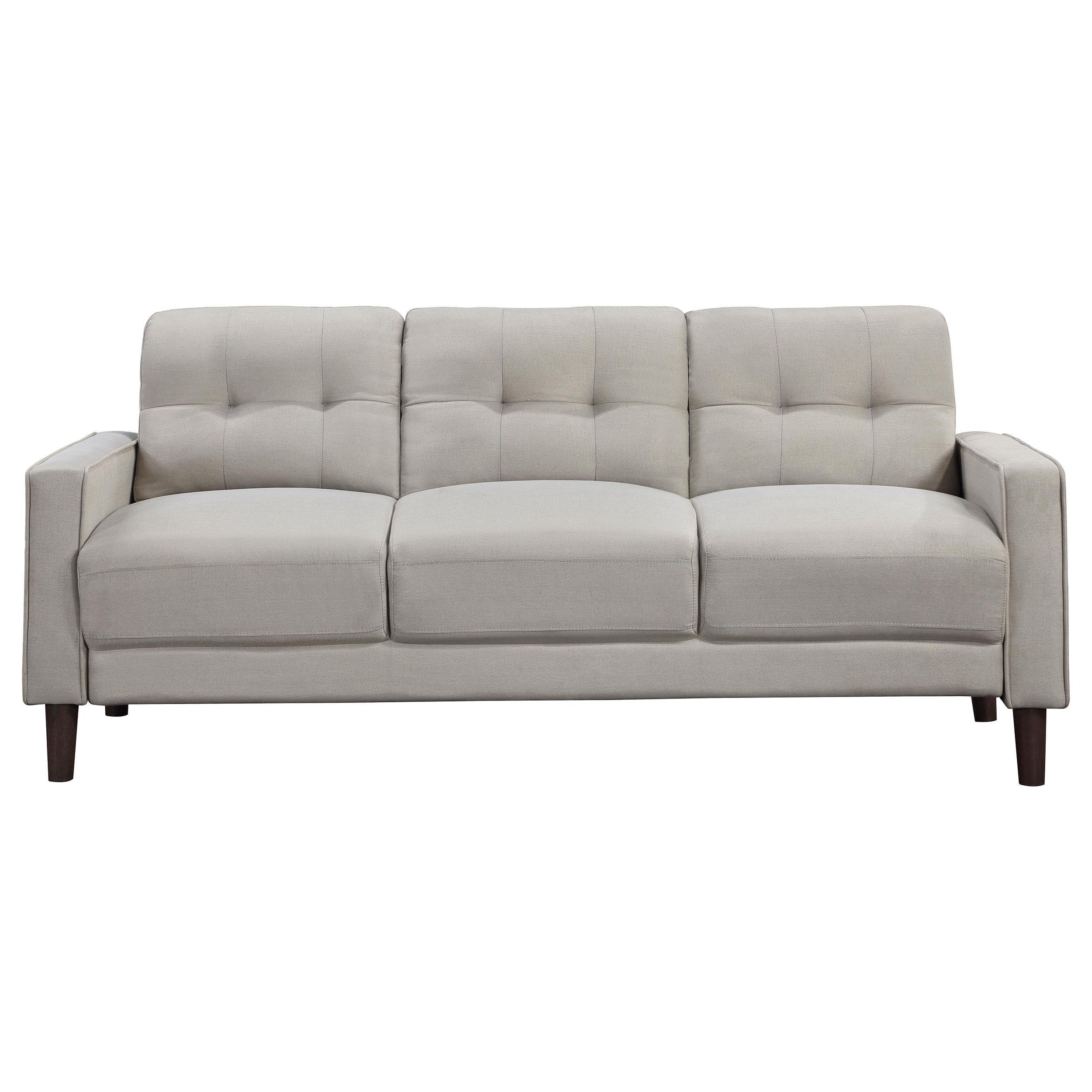 Bowen 2-Piece Upholstered Track Arm Tufted Sofa Set Beige - Image 3