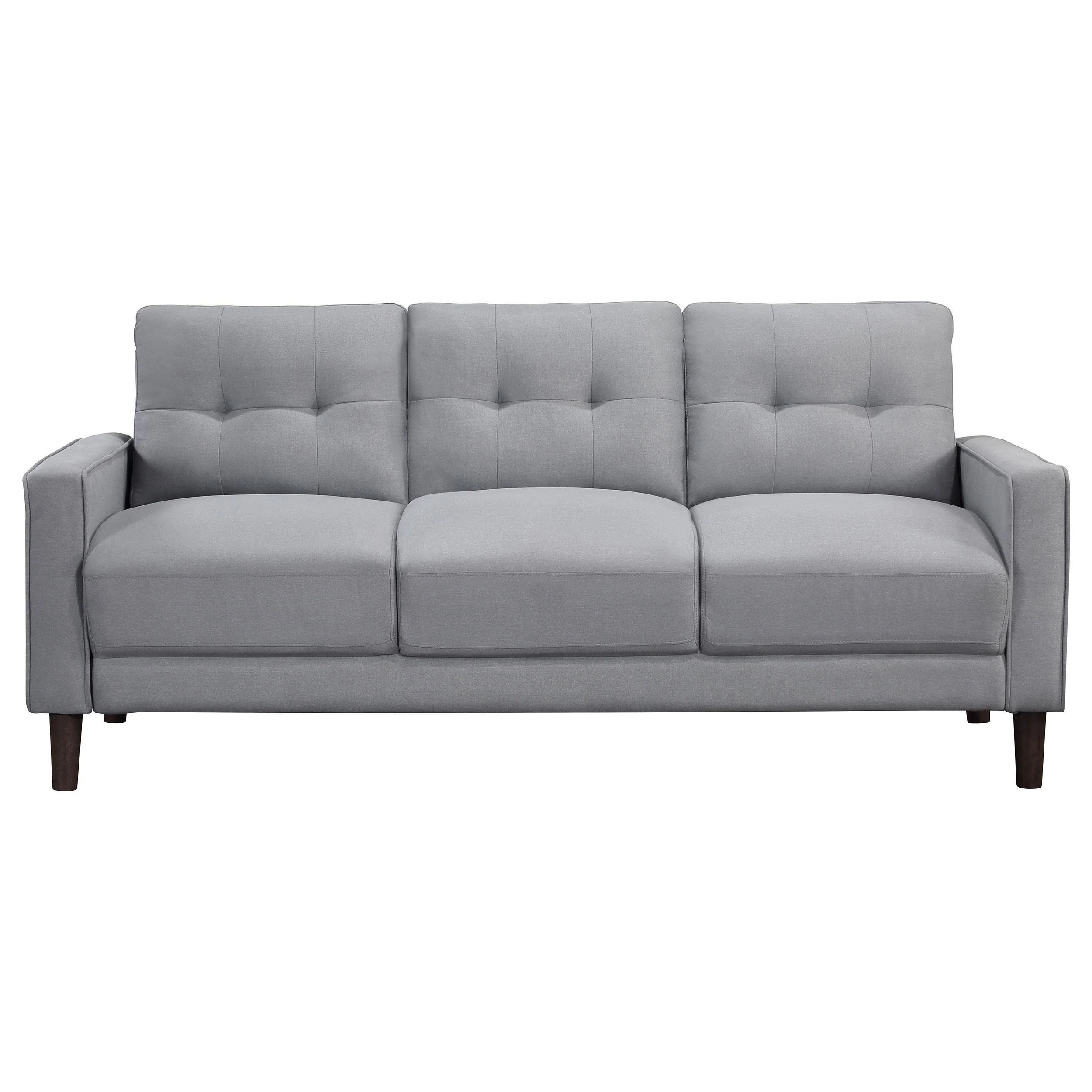 Bowen 3-Piece Upholstered Track Arm Tufted Sofa Set Grey - Image 3