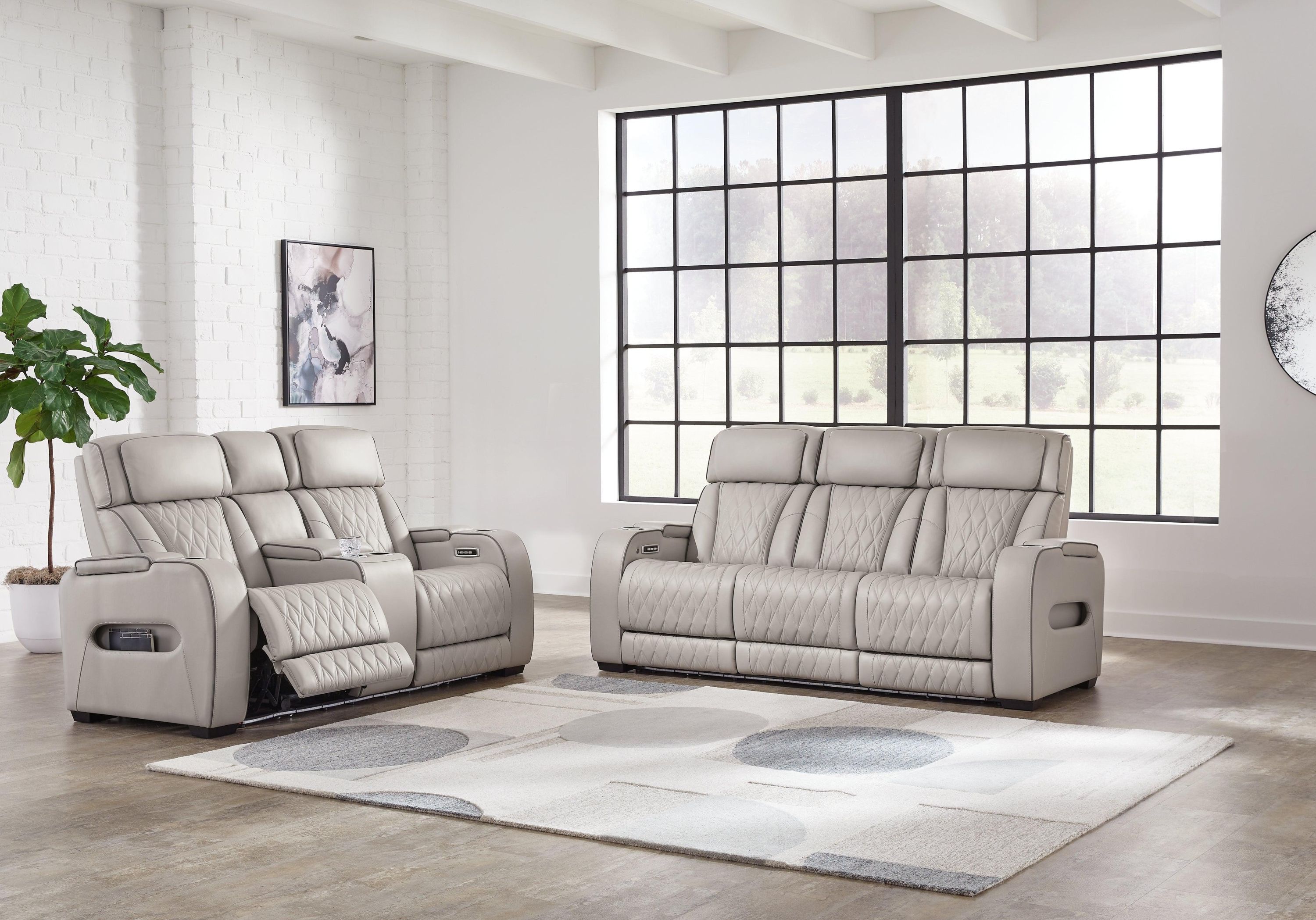 Boyington Gray Sofa And Loveseat - Image 2