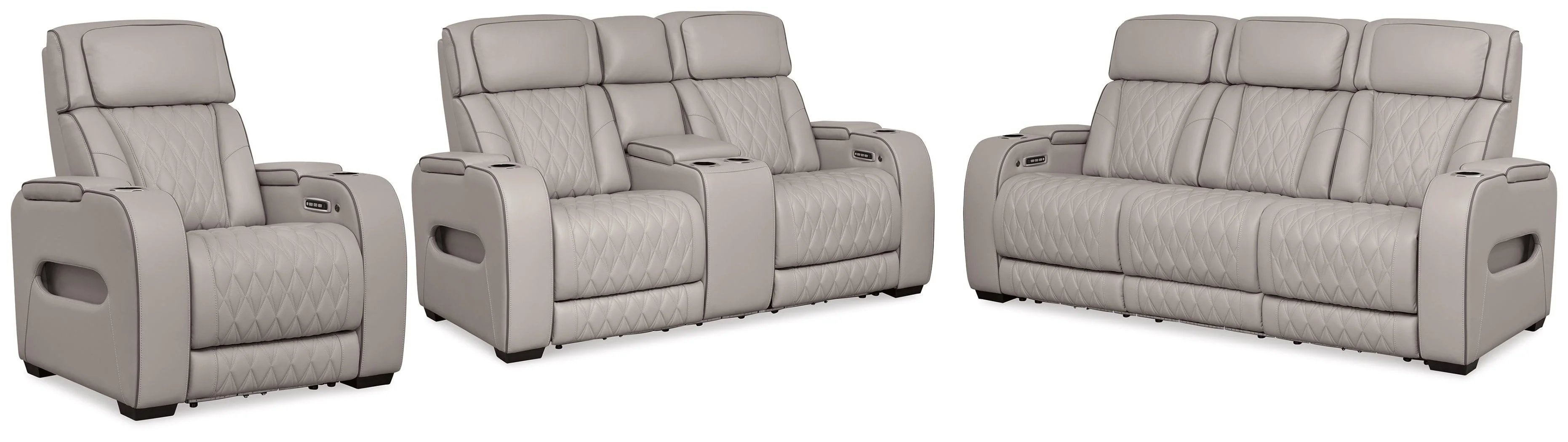 Boyington Gray Sofa Loveseat And Recliner - Image 2