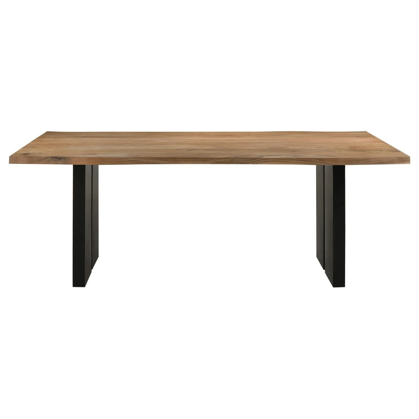 Bradshaw Rectangular Live Edge Dining Table Natural Acacia Black - Image 3