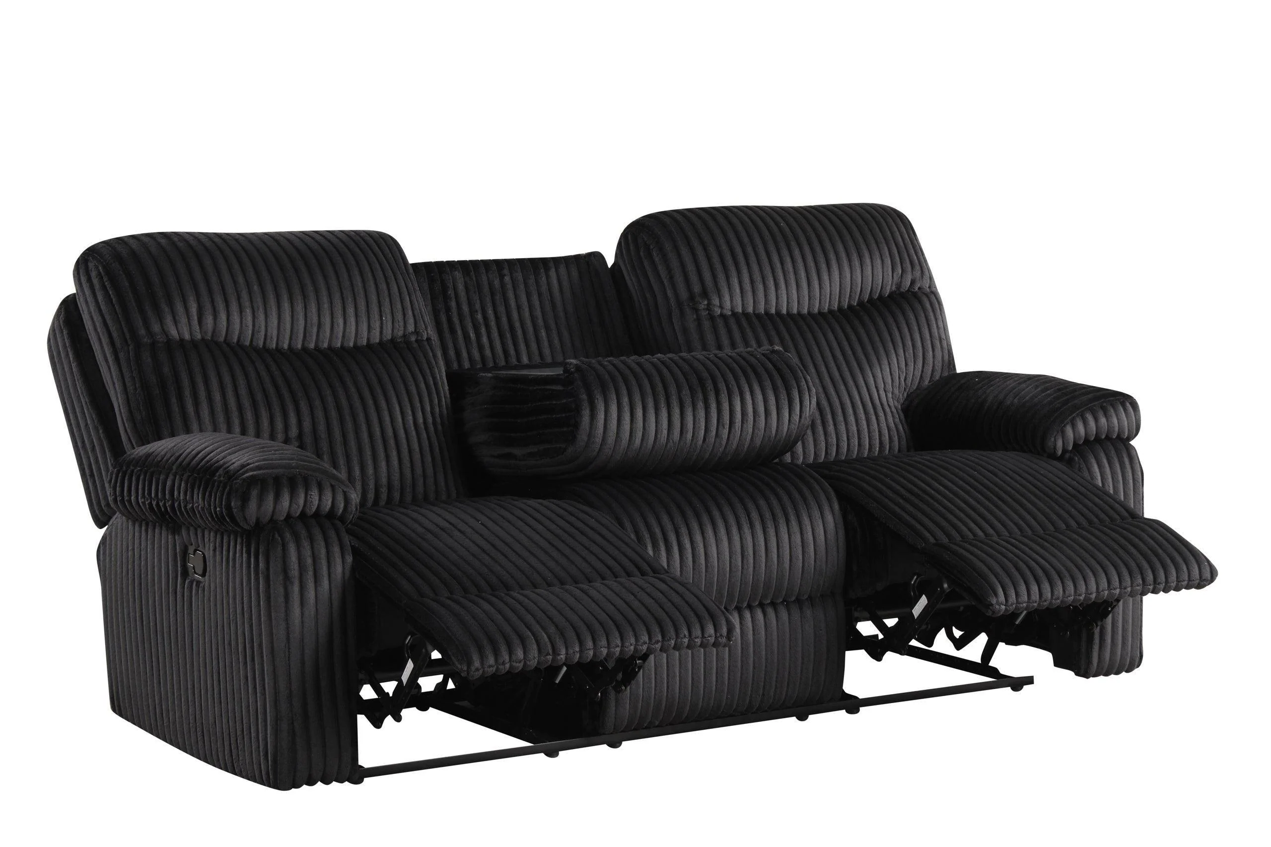 Bravo Black 3-Piece Reclining Set - Image 2