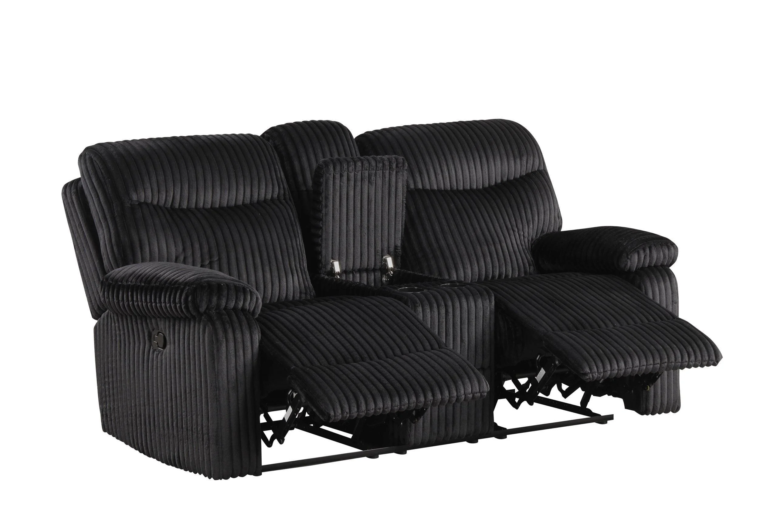 Bravo Black 3-Piece Reclining Set - Image 3
