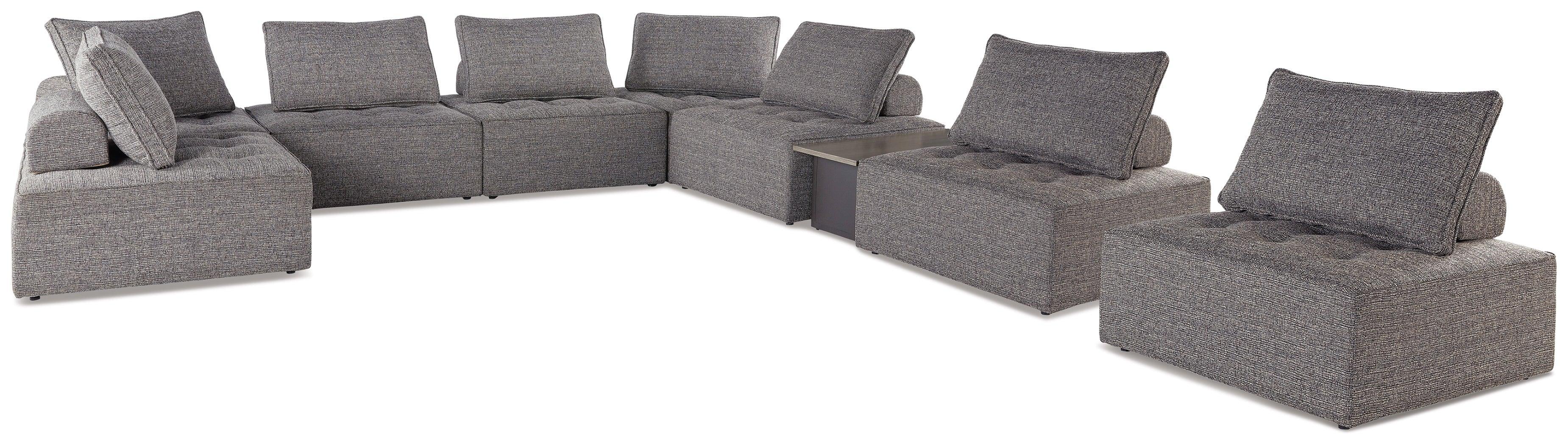 Bree Brown Zee 8-Piece Outdoor Sectional With Lounge Chair - Image 2