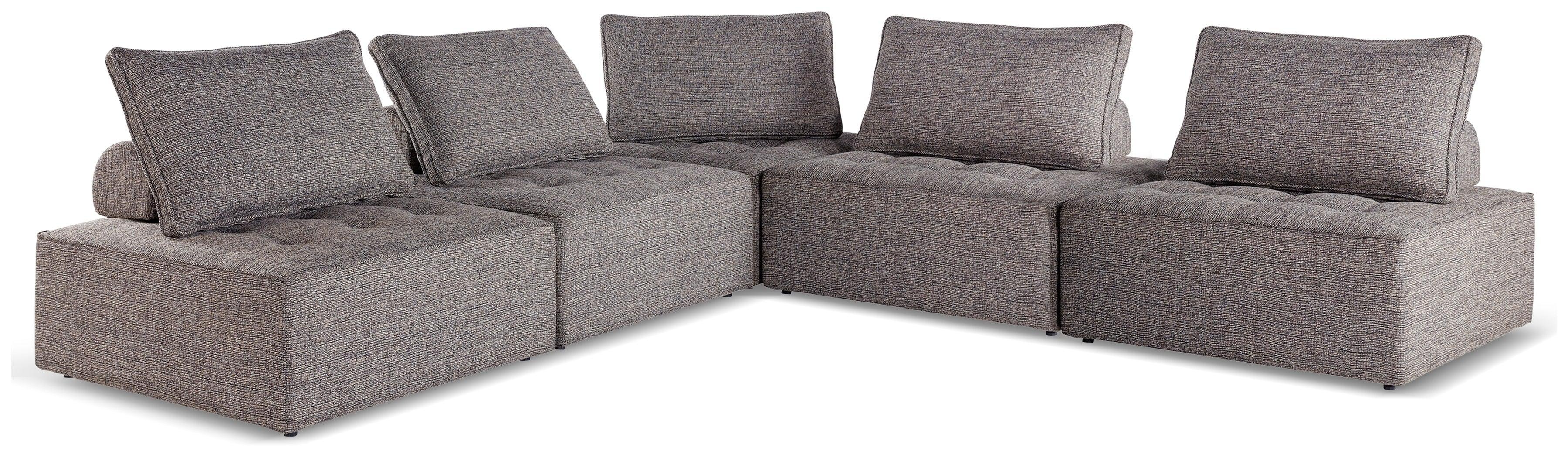 Bree Zee Brown 5-Piece Outdoor Modular Seating - Image 2