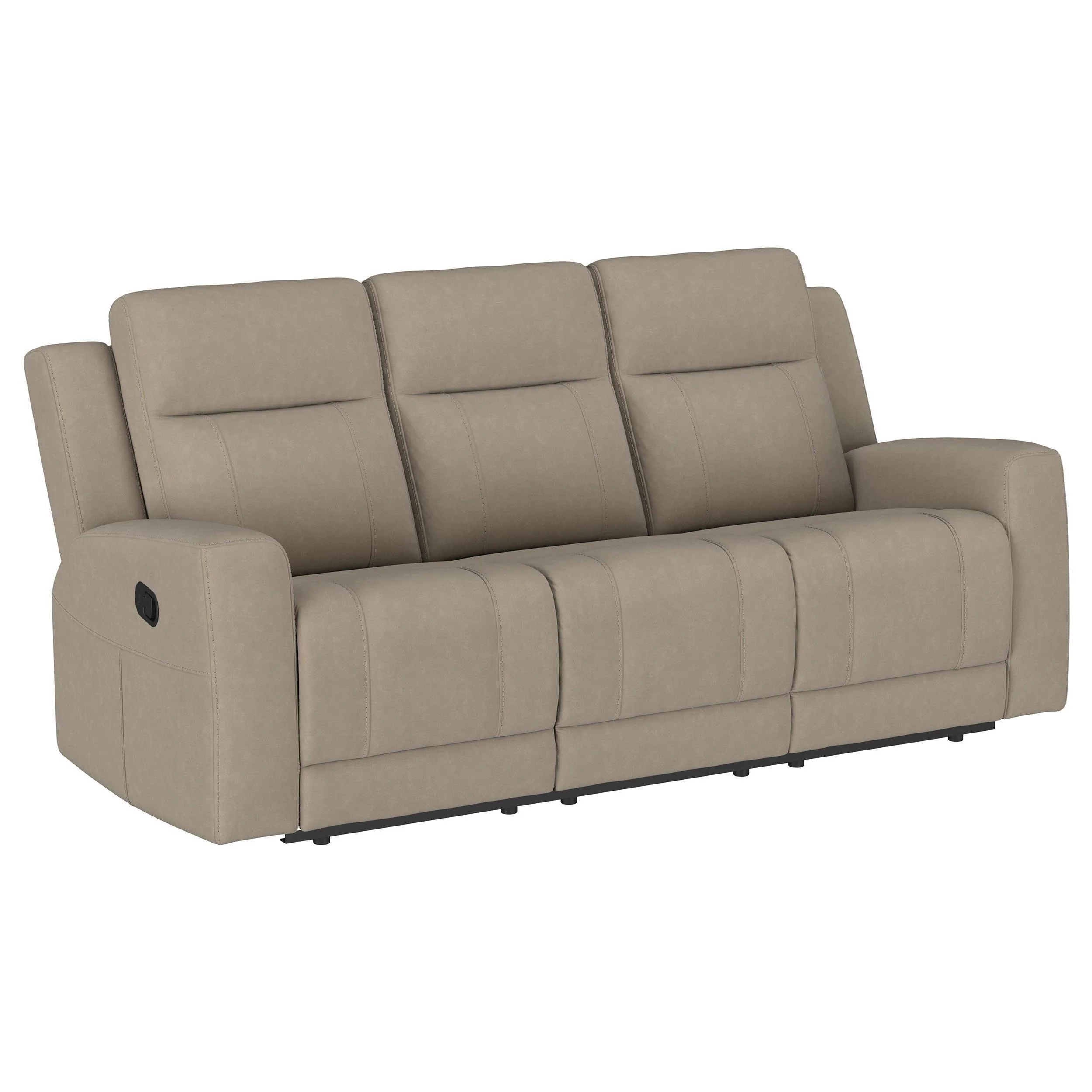 Brentwood 3-Piece Upholstered Reclining Sofa Set Taupe - Image 3