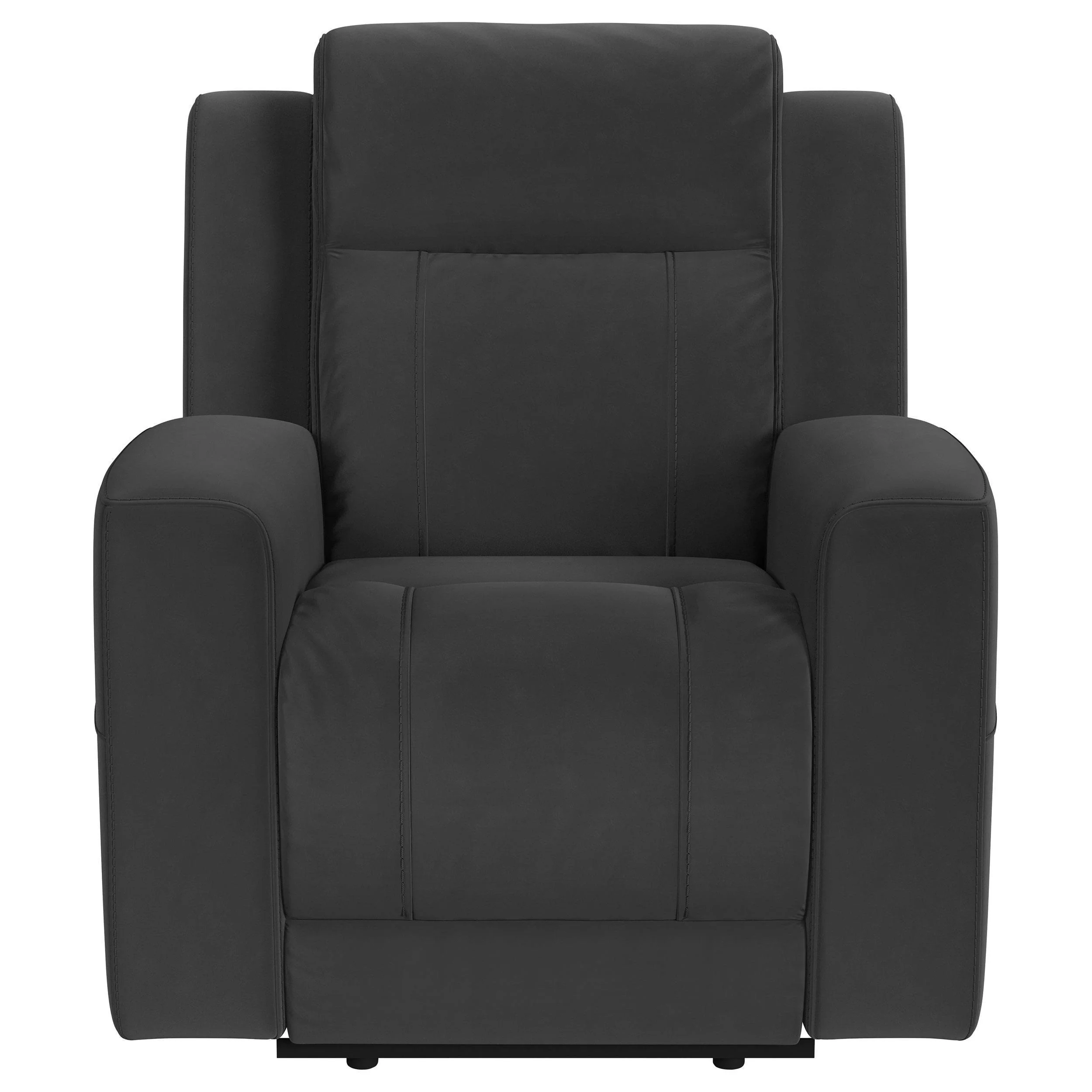 Brentwood Upholstered Recliner Chair Black - Image 3
