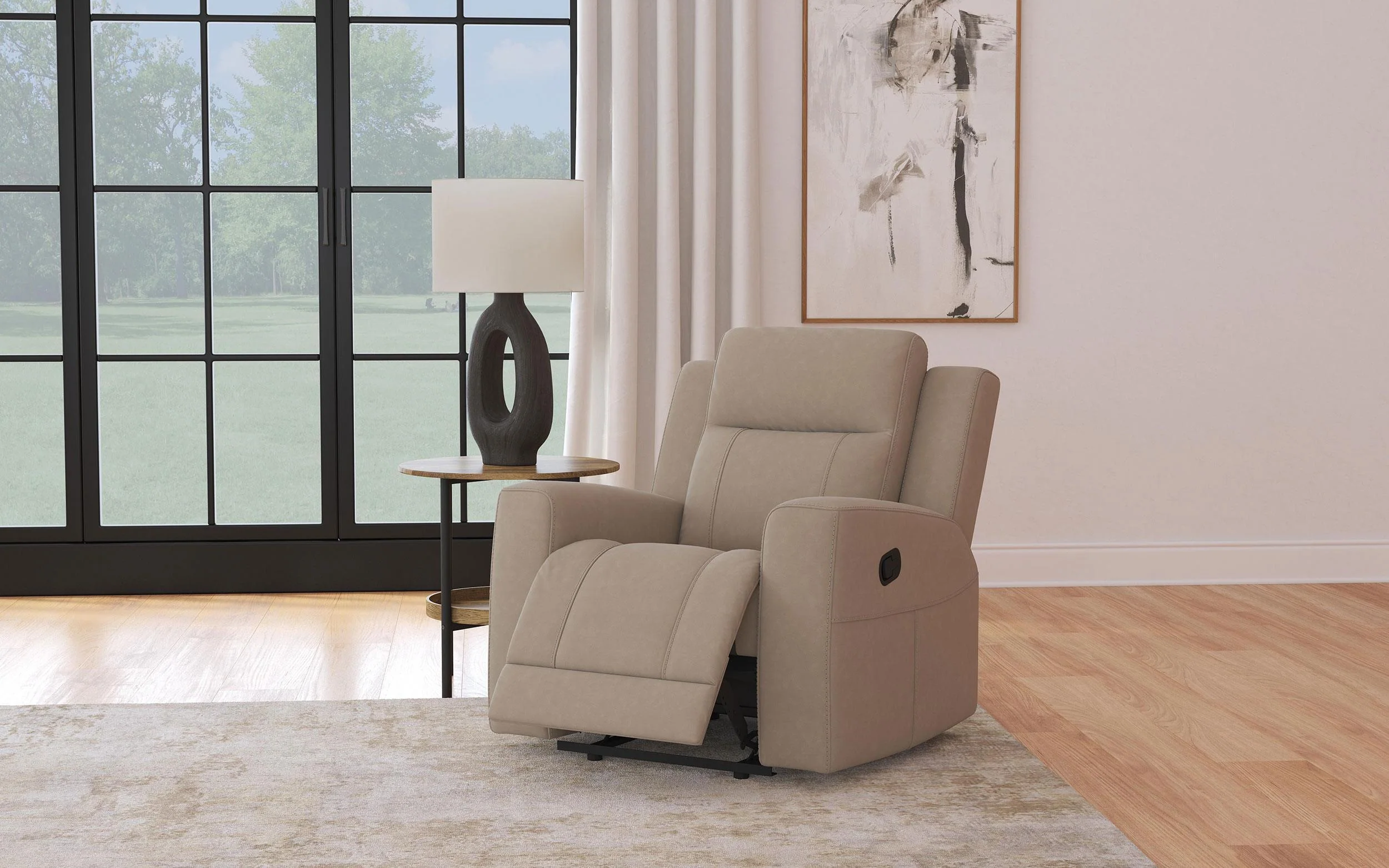 Brentwood Upholstered Recliner Chair Taupe - Image 2