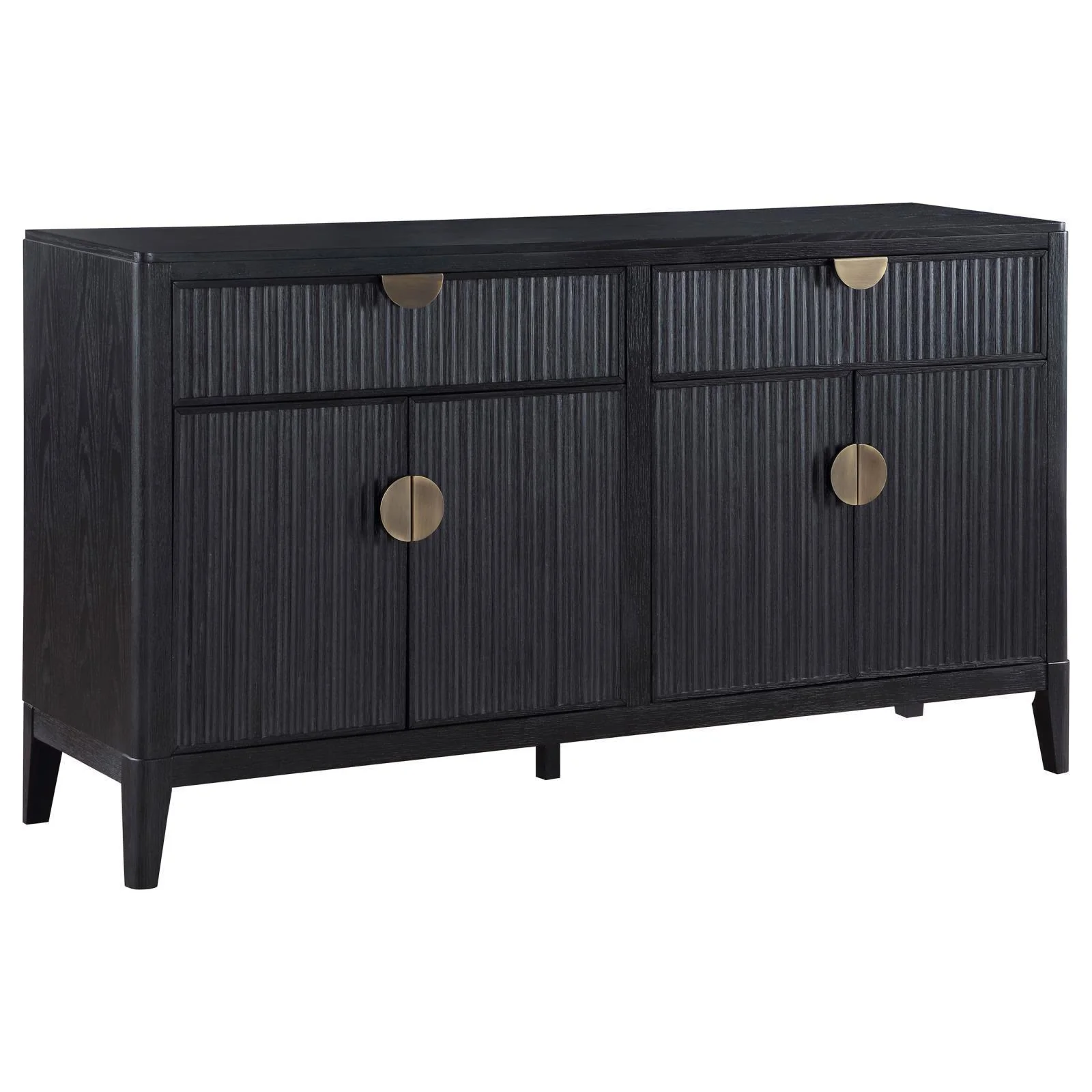 Brookmead 2 Drawer Sideboard Buffet With Storage Cabinet Black
