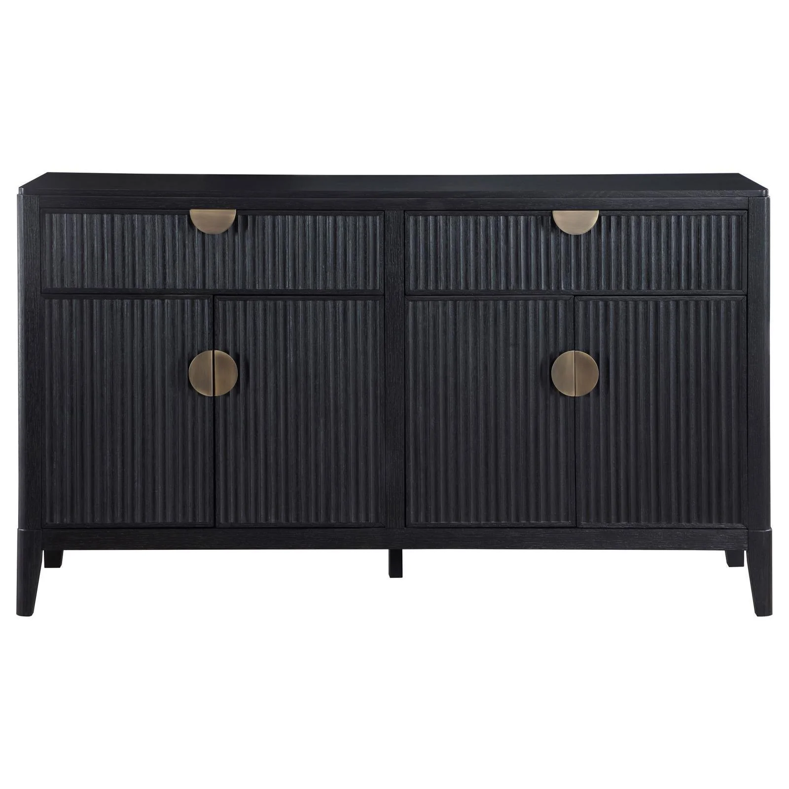 Brookmead 2 Drawer Sideboard Buffet With Storage Cabinet Black - Image 3
