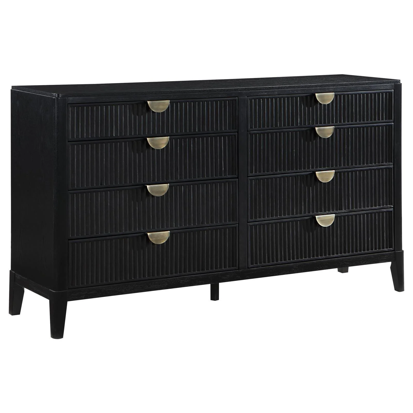Brookmead 8 Drawer Bedroom Dresser Black