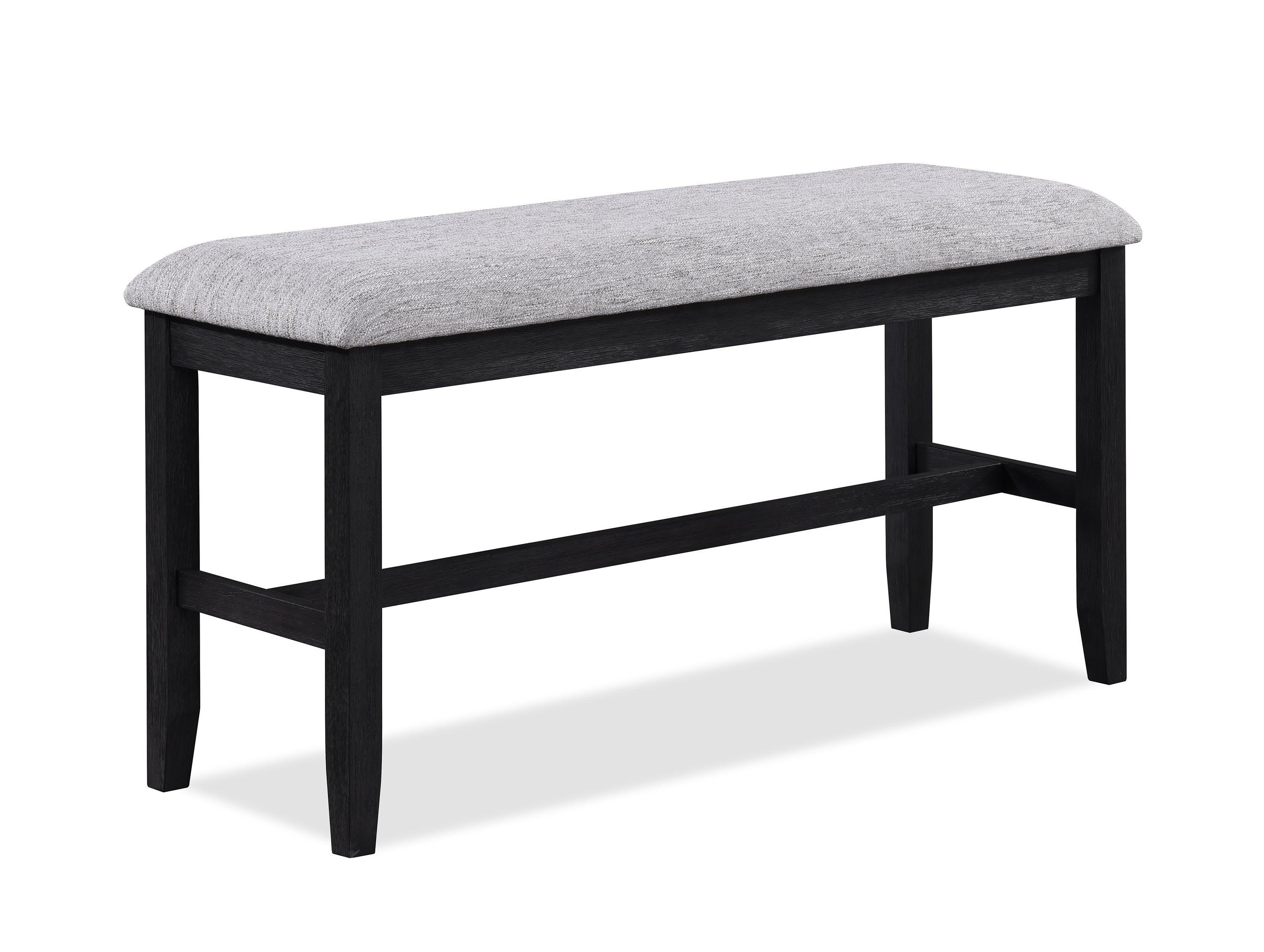 Buford Light Gray Fabric Upholstered Counter Height Set - Image 2