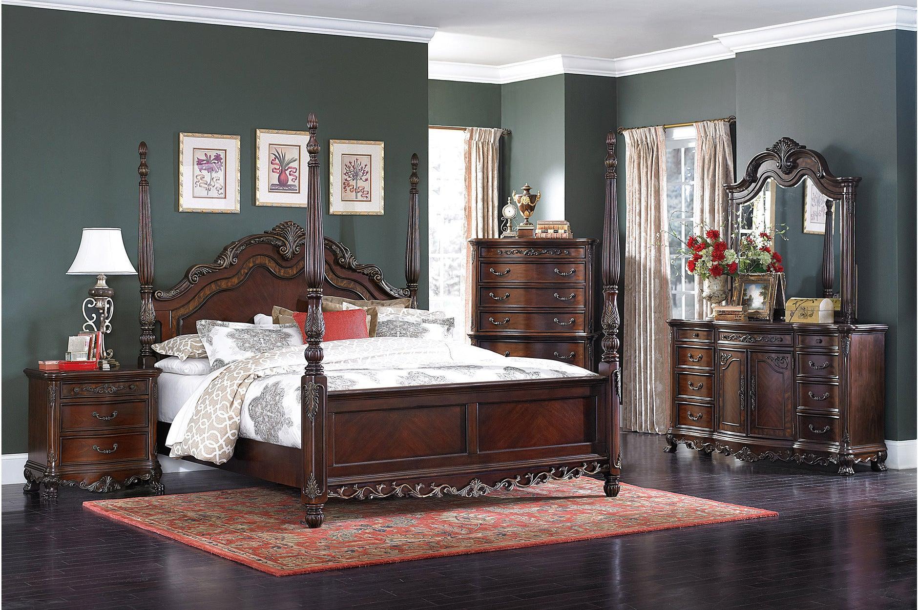 Deryn Park Cherry Poster Bedroom Set - Image 1