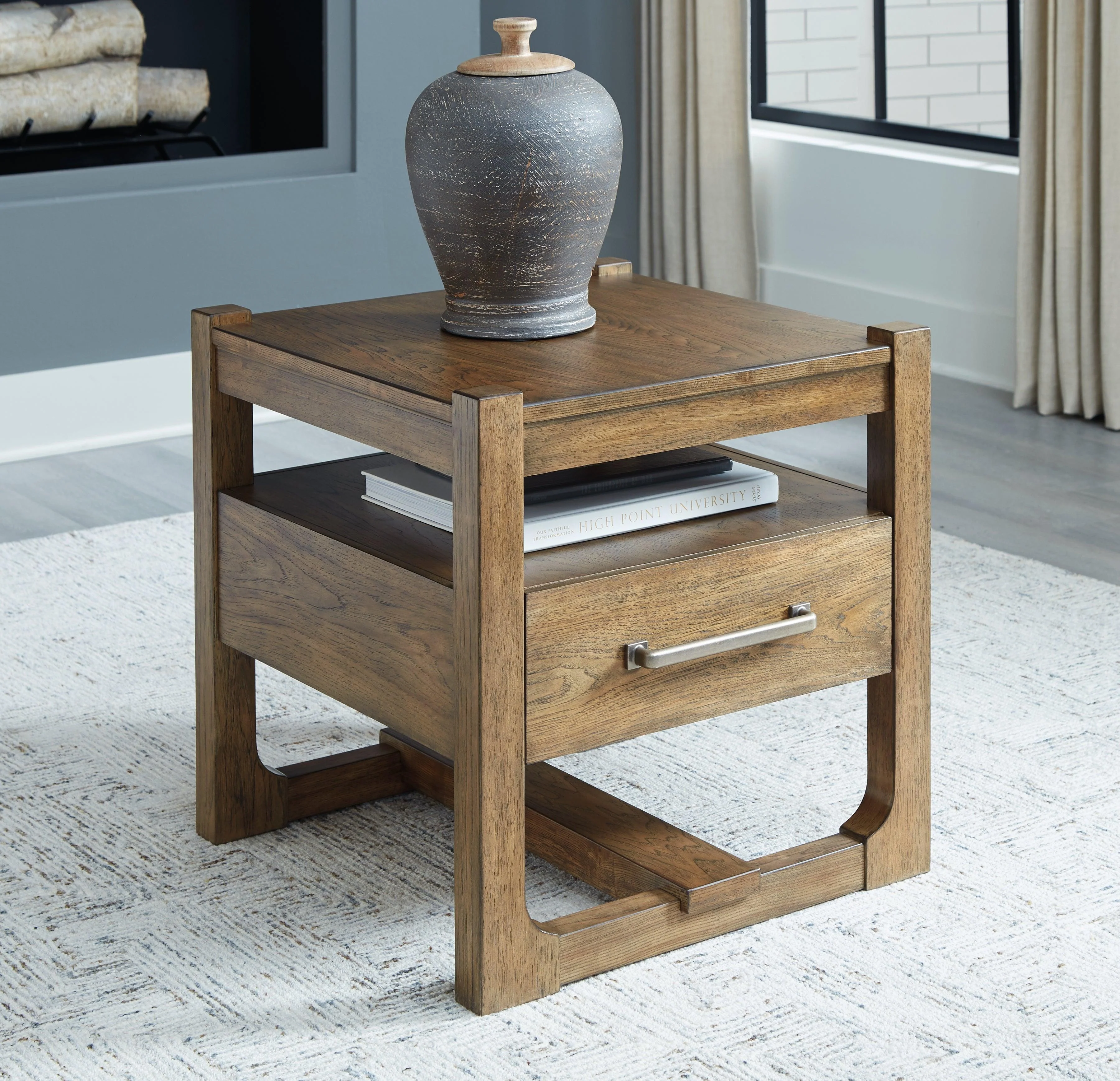 Cabalynn Light Brown Coffee Table With 2 End Tables - Image 3