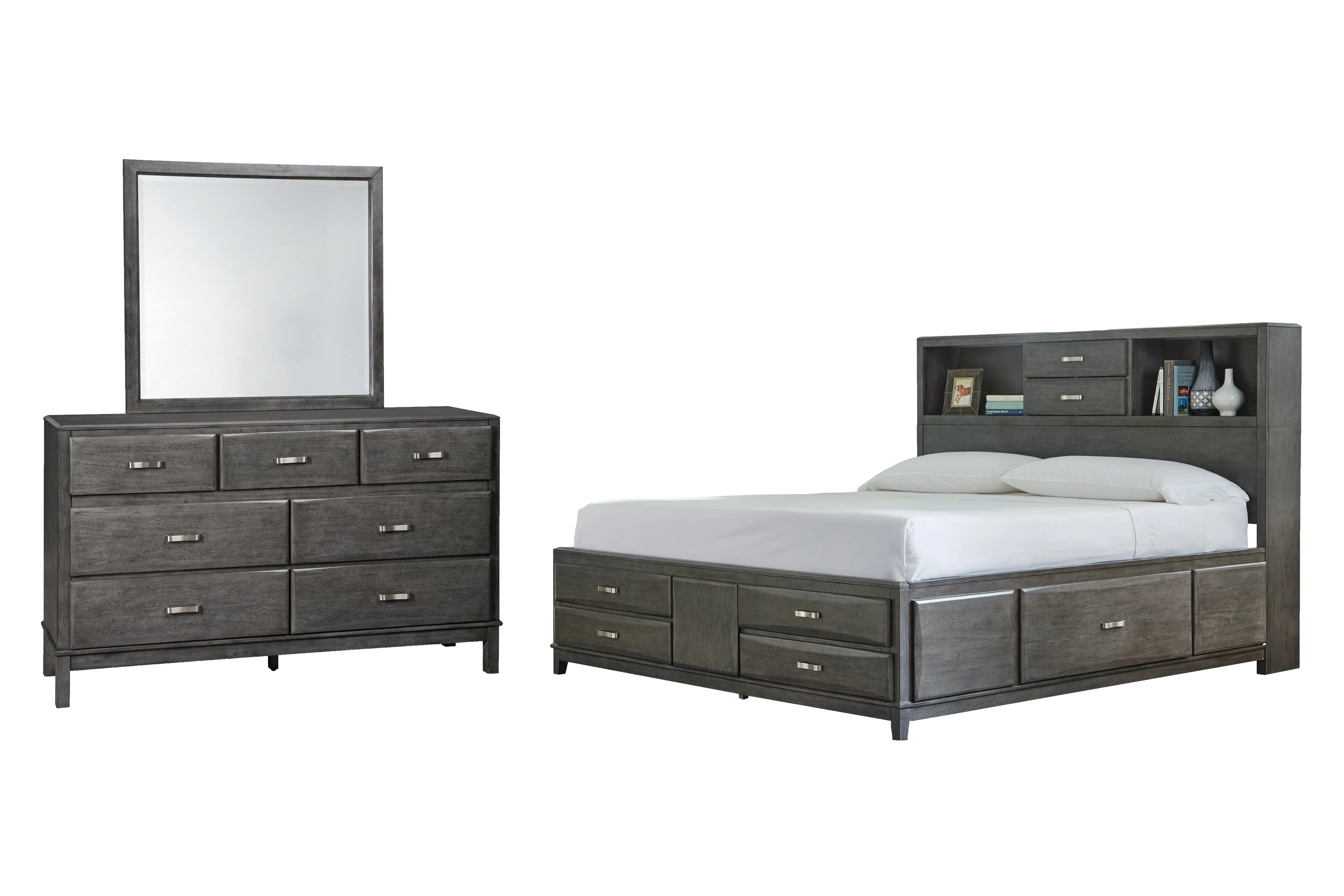 Caitbrook Gray 8 Storage Bedroom Set - Image 2
