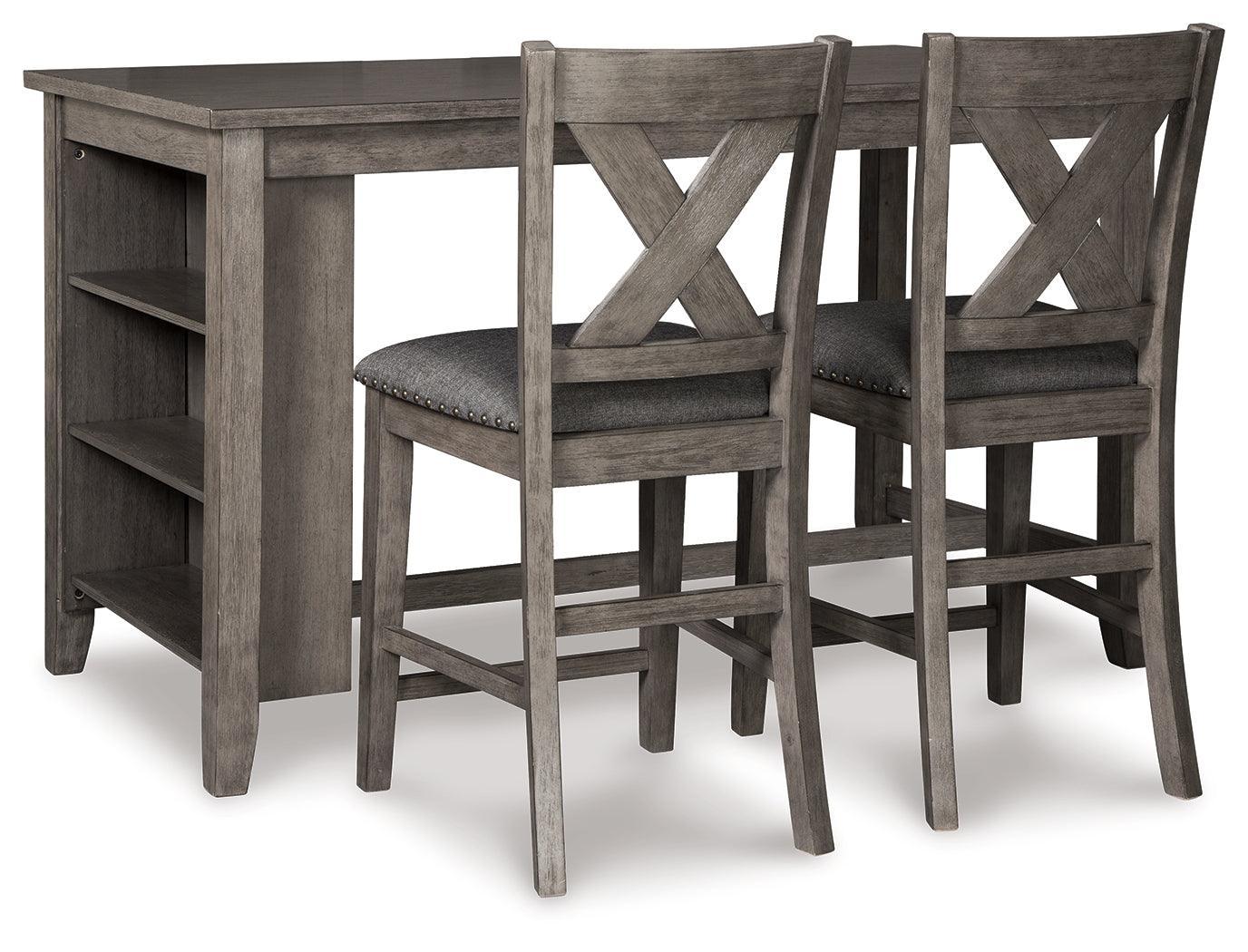 Caitbrook Gray Counter Height Dining Table And 2 Barstools - Image 2