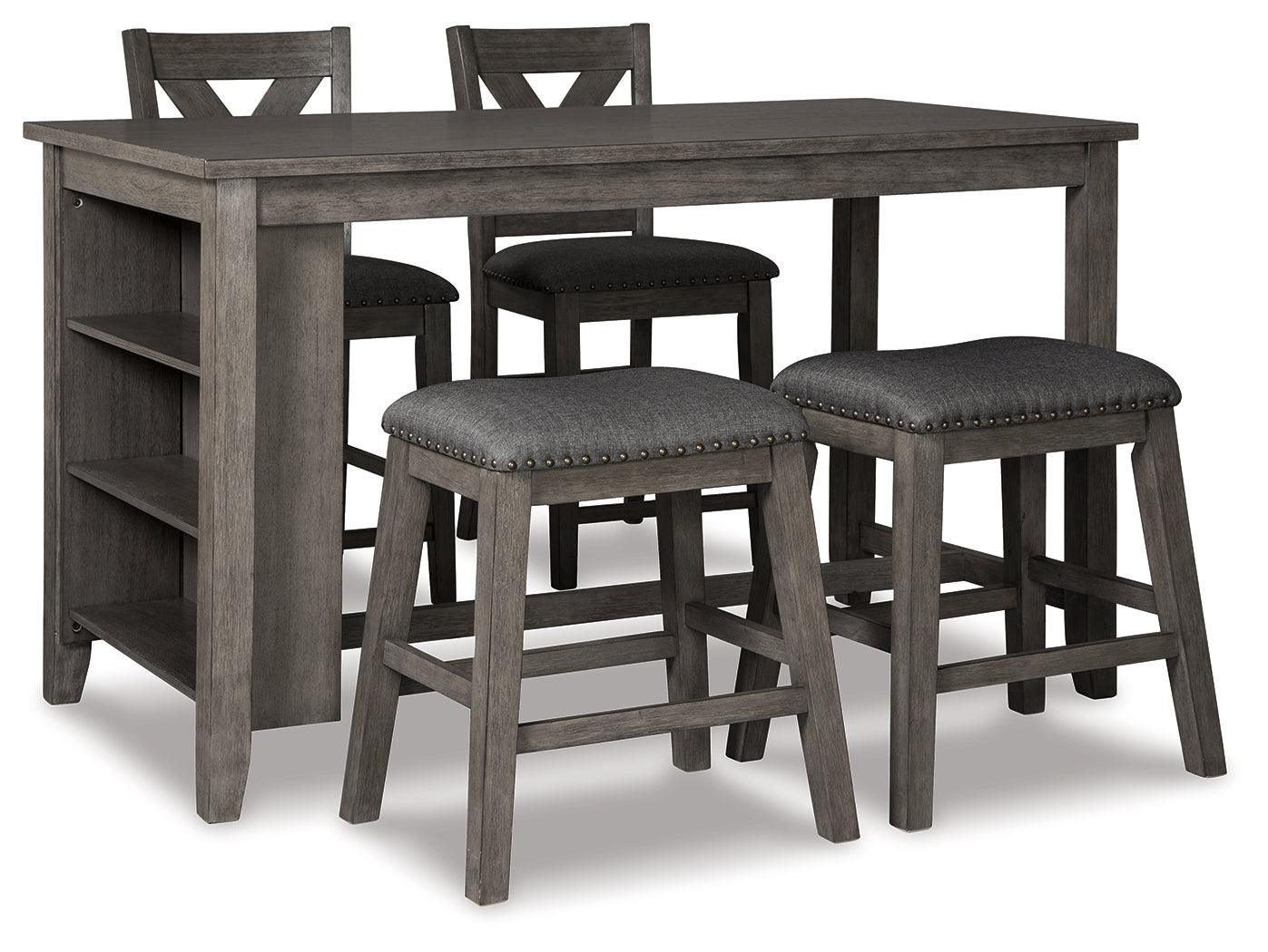 Caitbrook Gray Counter Height Dining Table And 4 Barstools - Image 2