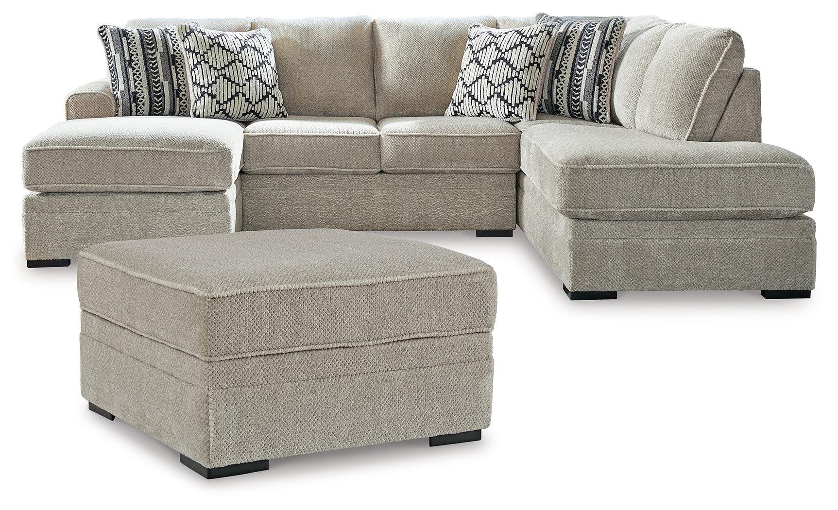 Calnita Sisal 2-Piece Sectional With Ottoman - Image 2