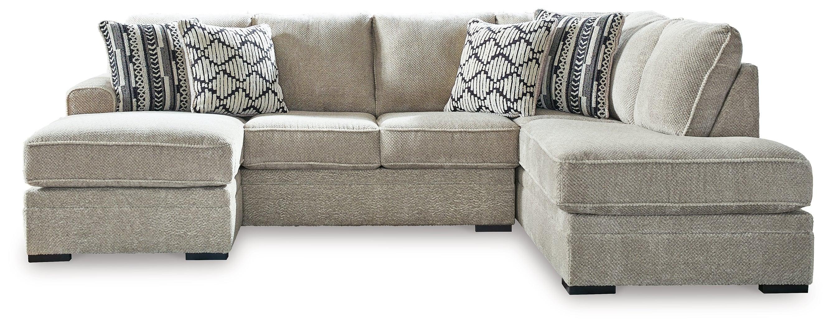 Calnita Sisal 2-Piece Sectional With Ottoman - Image 3