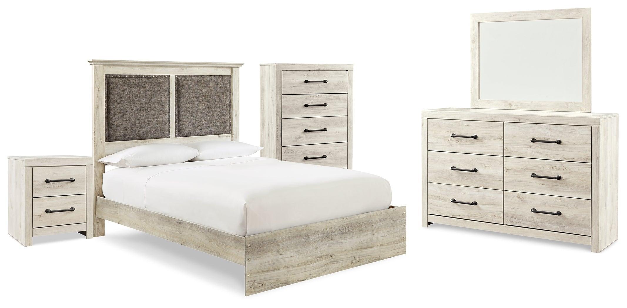 Cambeck Whitewash Upholstered Panel Bedroom Set - Image 2