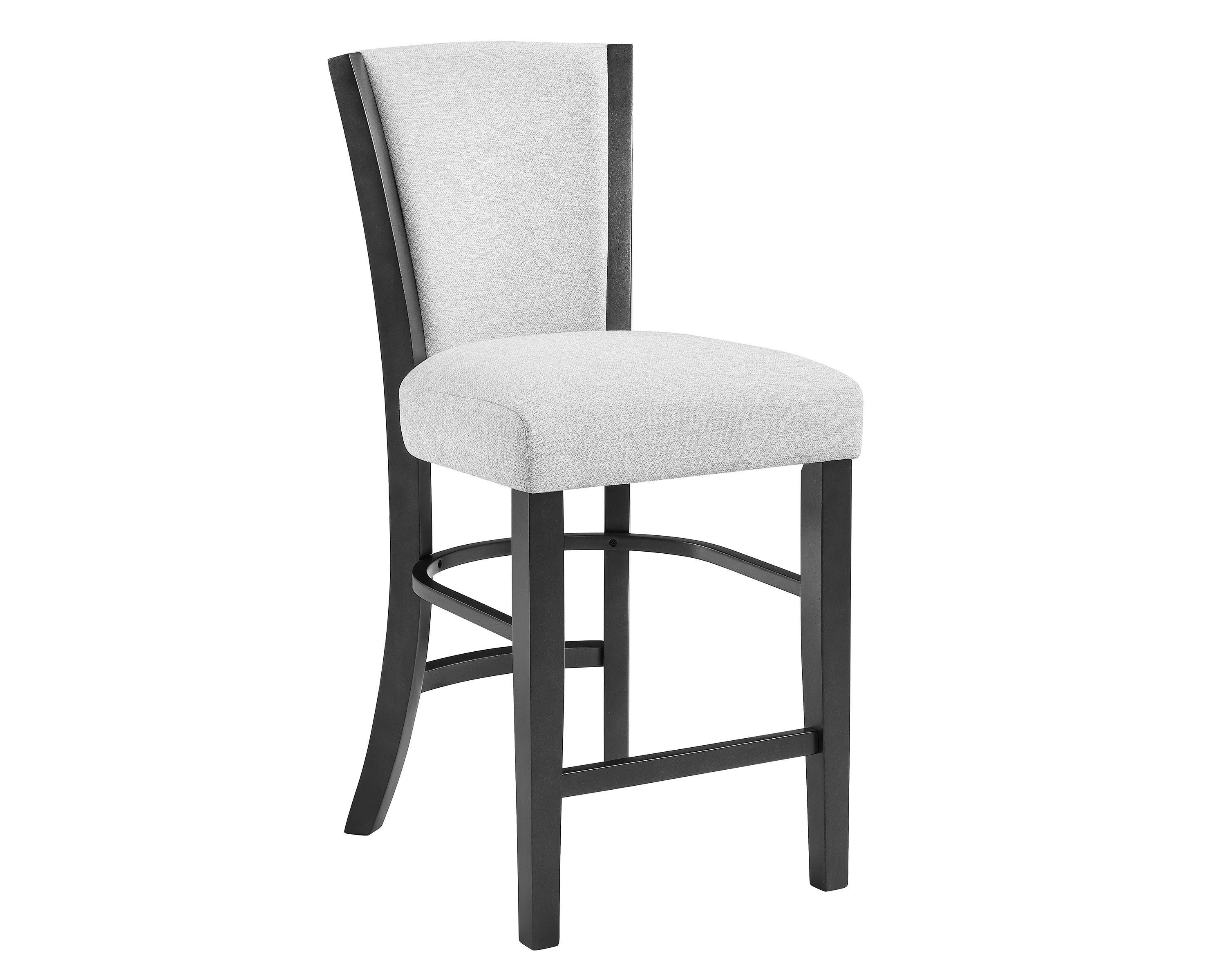 Camelia Gray Glass Faux Leather Counter Height Set - Image 2