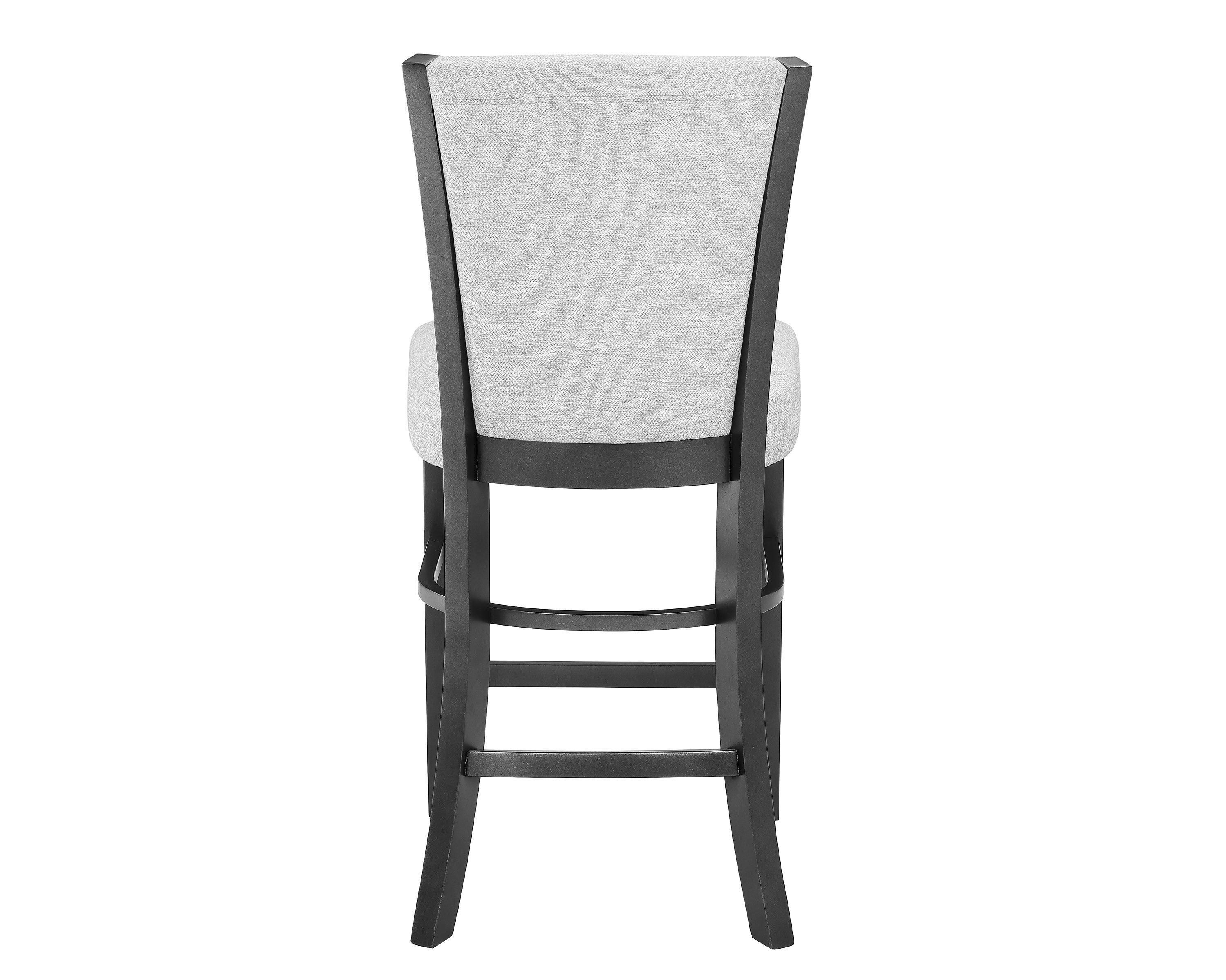 Camelia Gray Glass Faux Leather Counter Height Set - Image 3