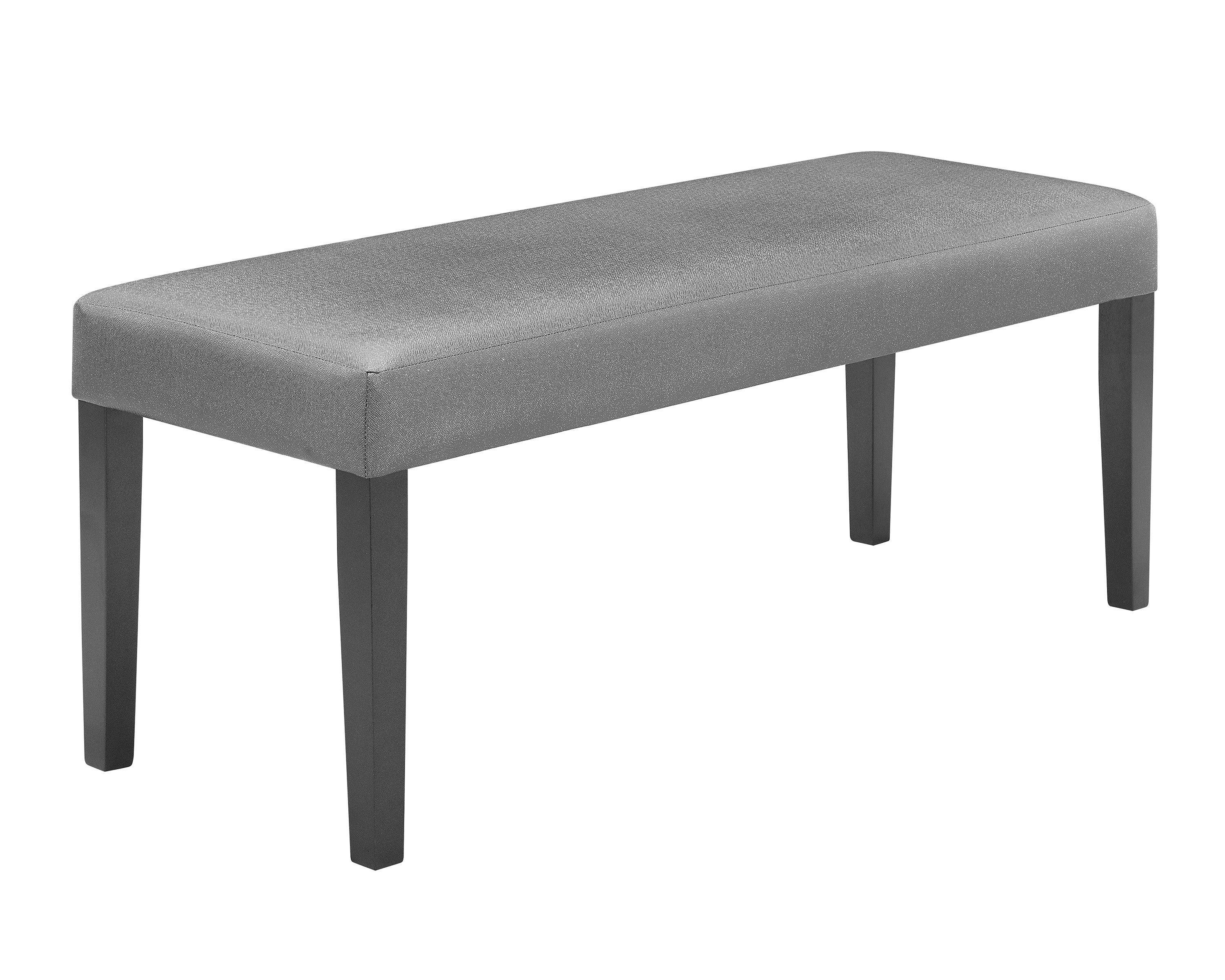 Camelia Gray Glass Faux Leather Dining Room Set - Image 3