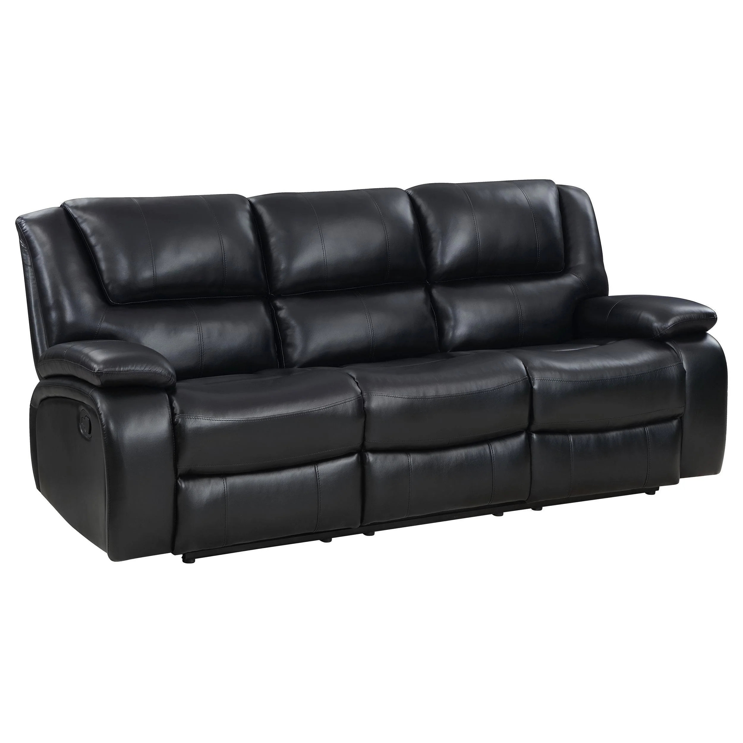 Camila 2-Piece Upholstered Motion Reclining Sofa Set Black - Image 3