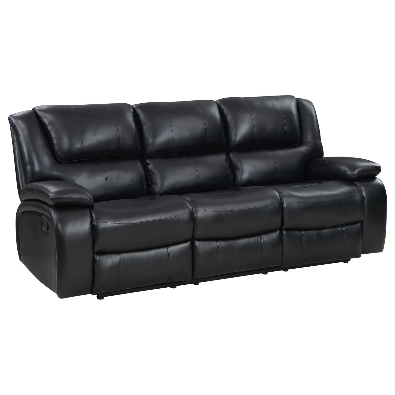 Camila Upholstered Motion Reclining Sofa Black - Image 3