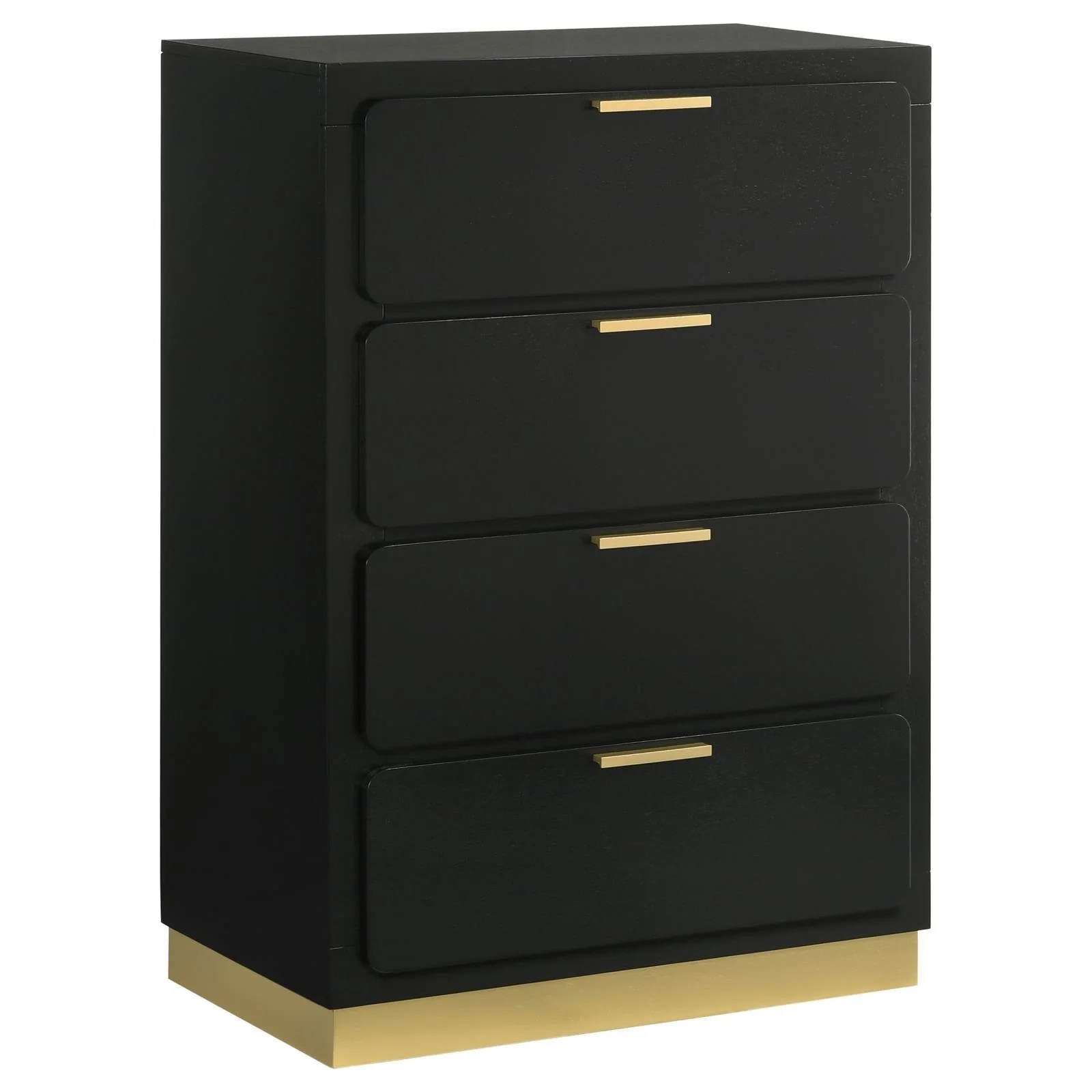 Caraway 4 Drawer Bedroom Chest Black - Image 1