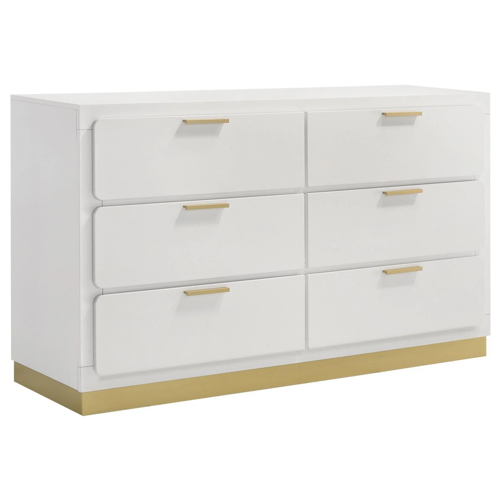 Caraway 6 Drawer Bedroom Dresser White