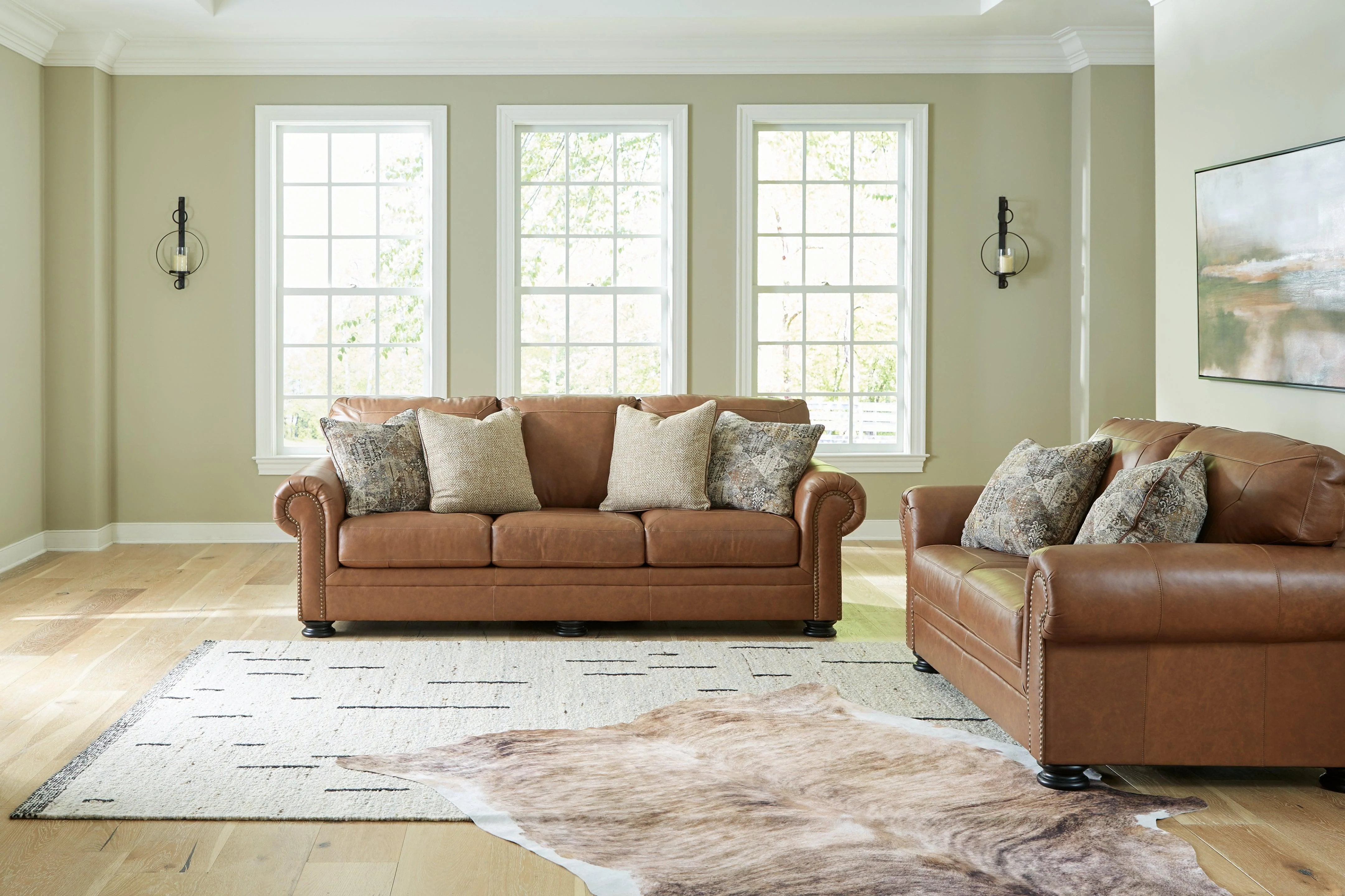 Carianna Caramel Sofa And Loveseat - Image 2