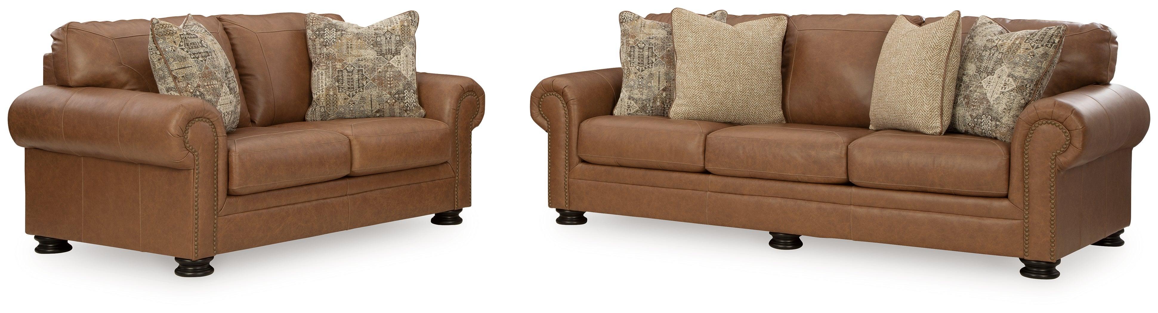 Carianna Caramel Sofa And Loveseat - Image 3