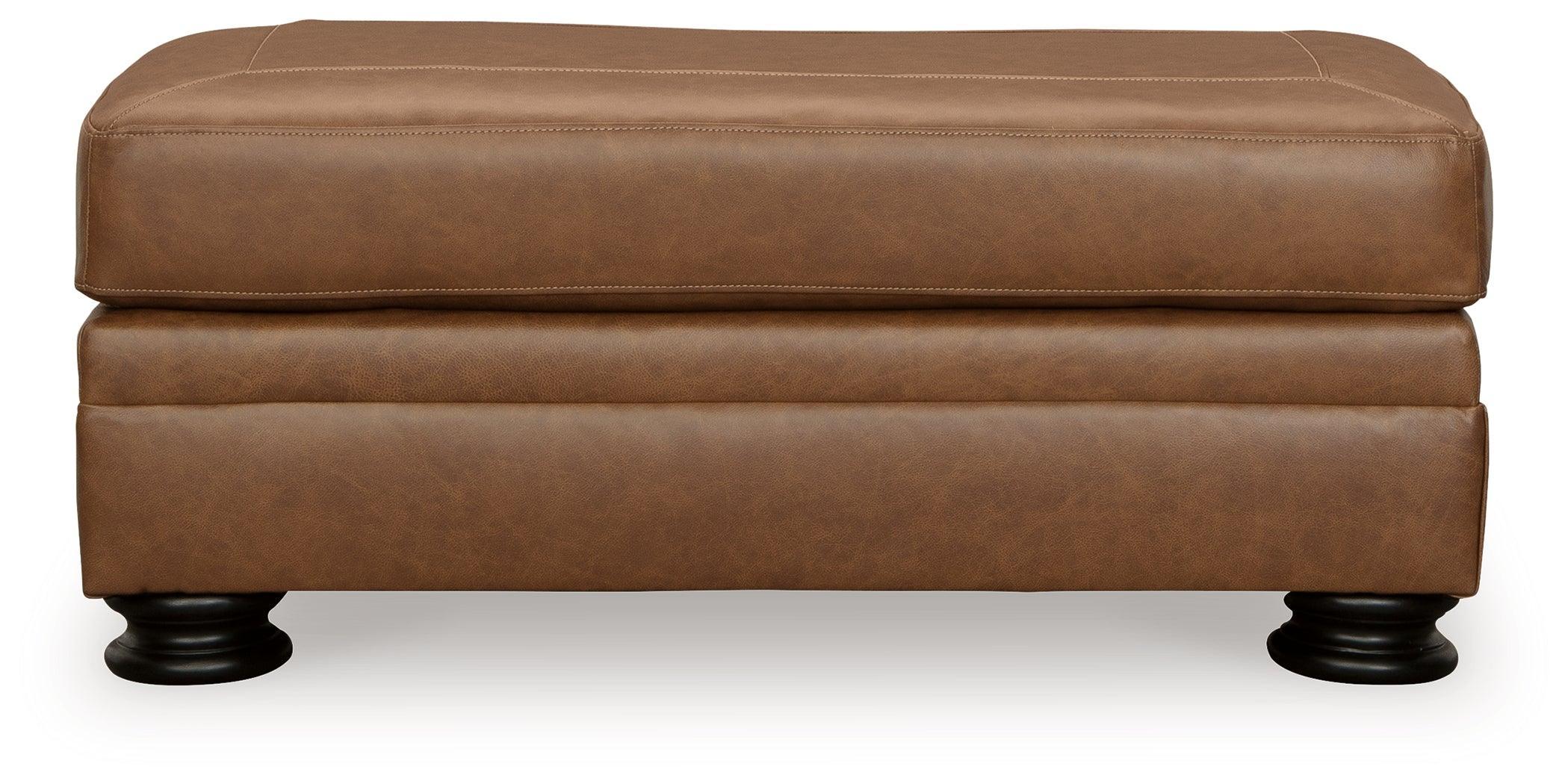 Carianna Caramel Sofa Loveseat Chair And Ottoman - Image 3