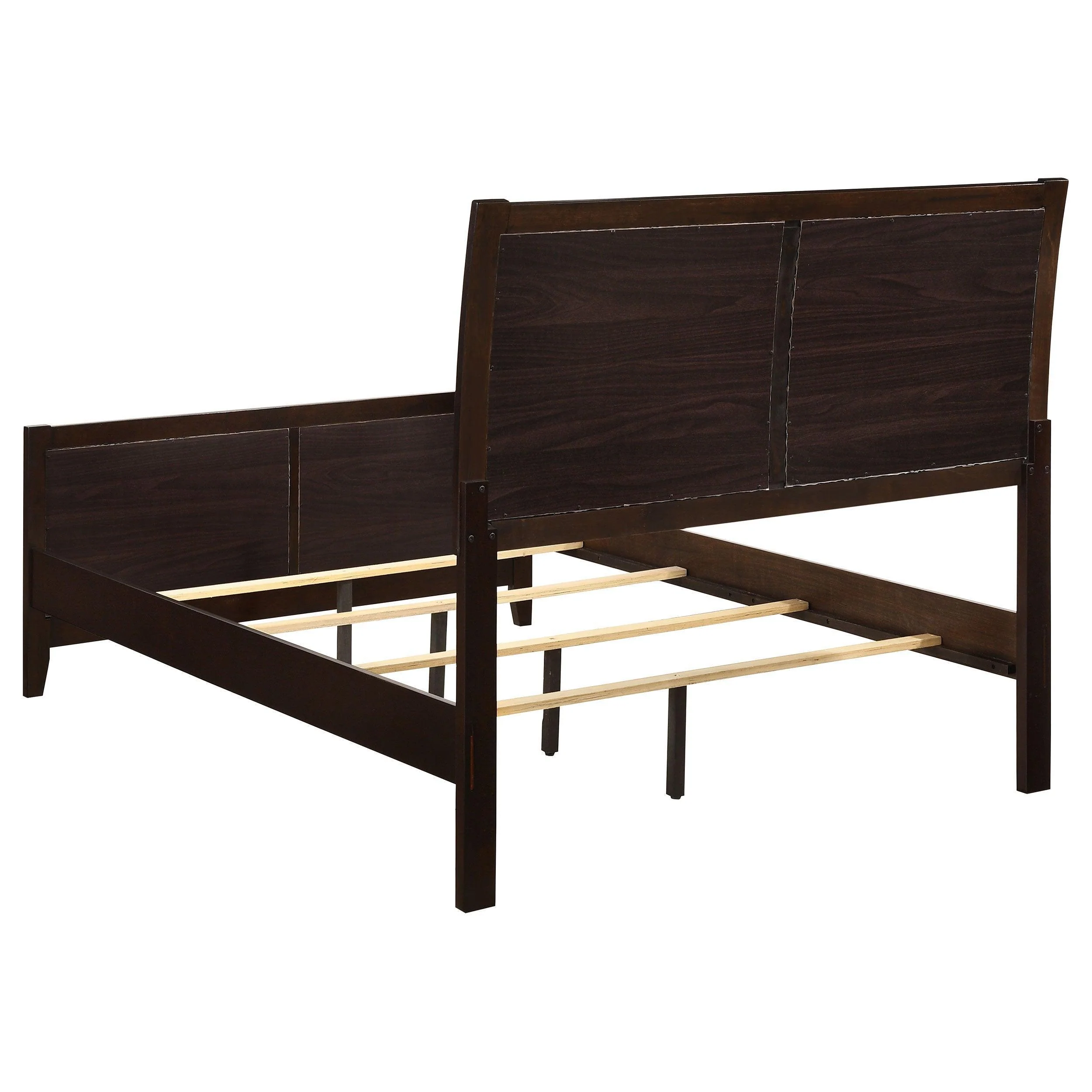 Carlton Cappuccino Black Upholstered Panel Bedroom Set - Image 3