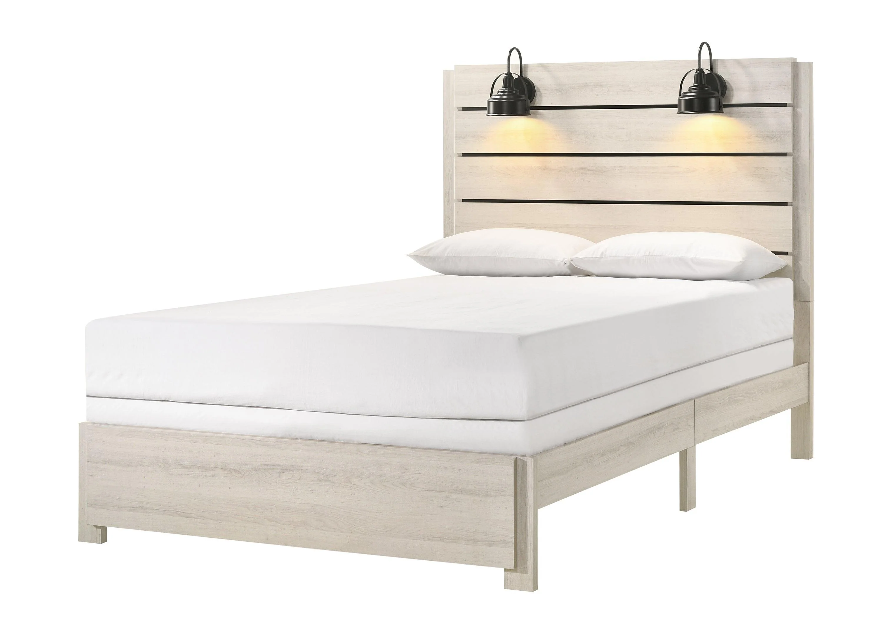 Carter White LED Platform Bedroom Set - Image 3