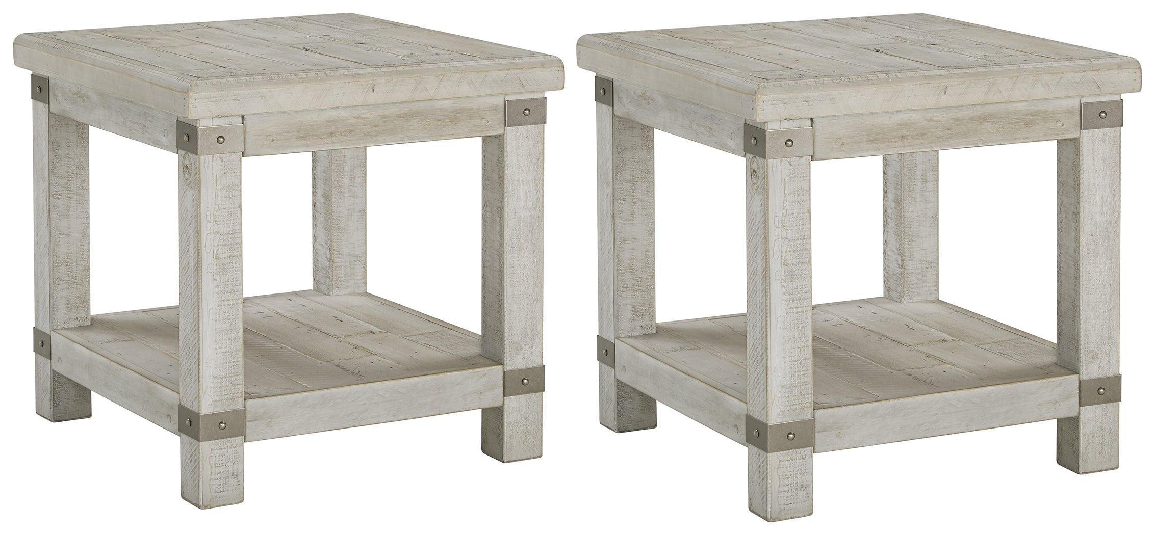 Carynhurst White Wash Gray 2 End Tables - Image 2