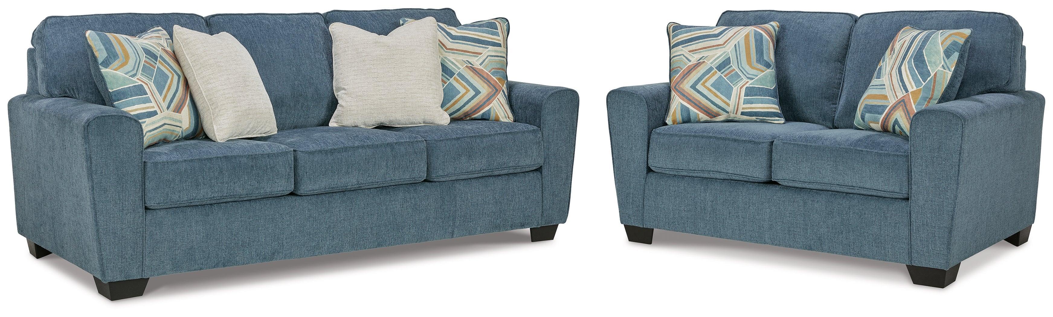 Cashton Blue Sofa And Loveseat - Image 2