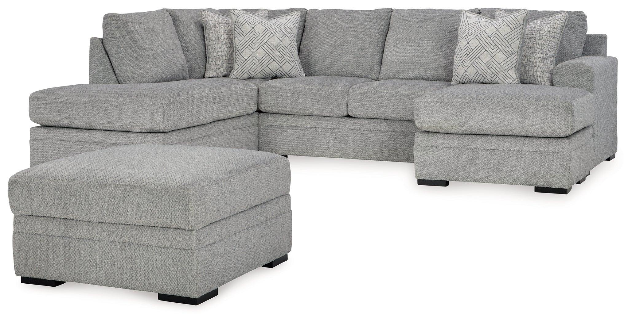 Casselbury Cement 2-Piece Sectional With Ottoman - Image 2