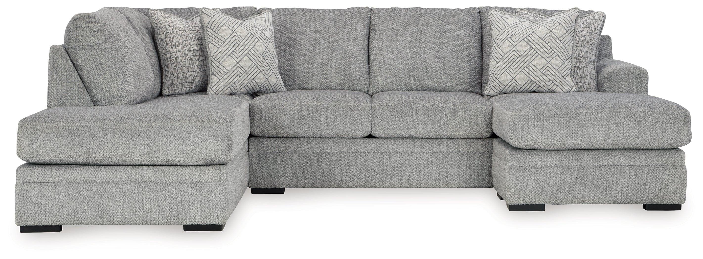 Casselbury Cement 2-Piece Sectional With Ottoman - Image 3