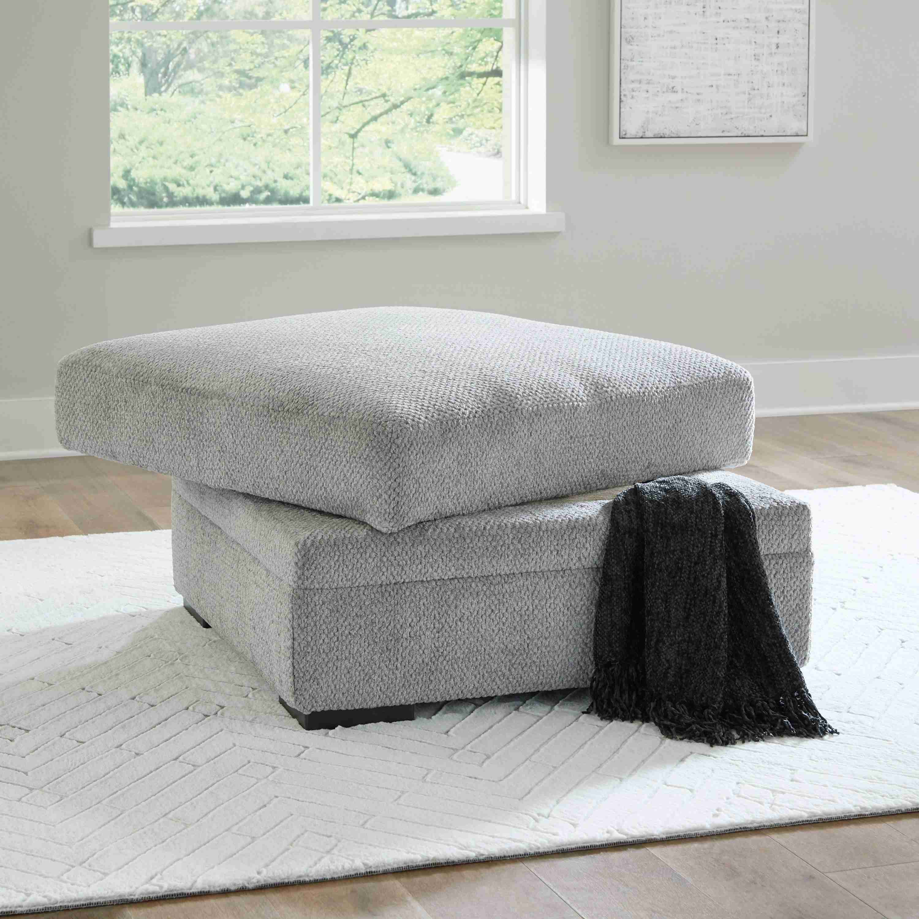 Casselbury Cement Chair And Ottoman - Image 3