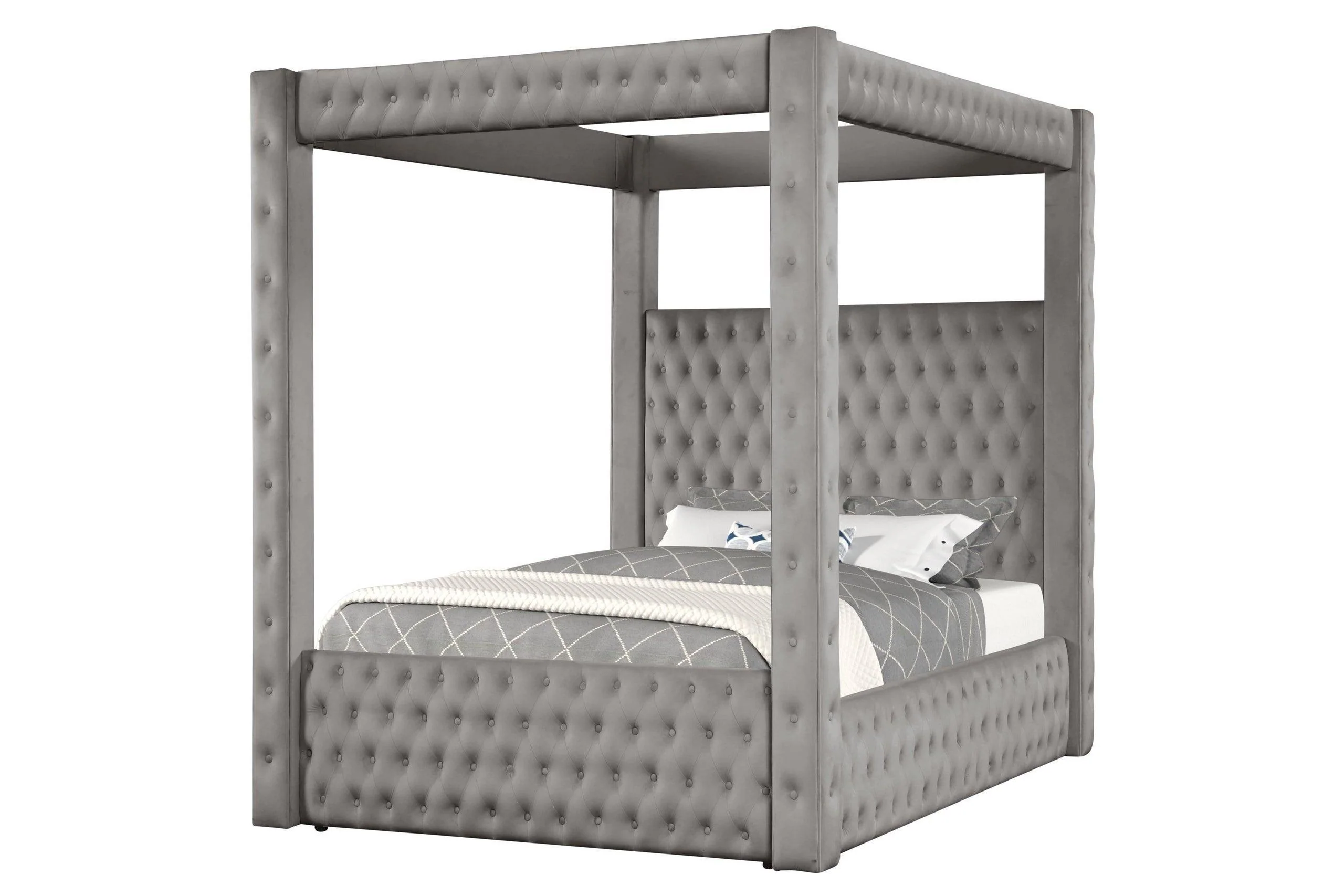 Castle Gray Platform King Bed - Image 2